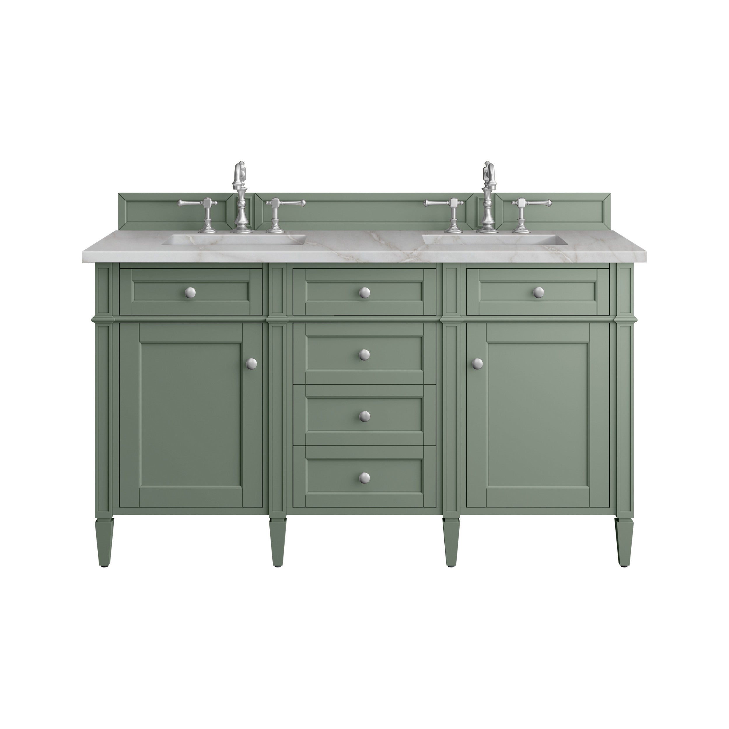 Smokey Celadon / Victorian Silver - 3 Faucet Holes