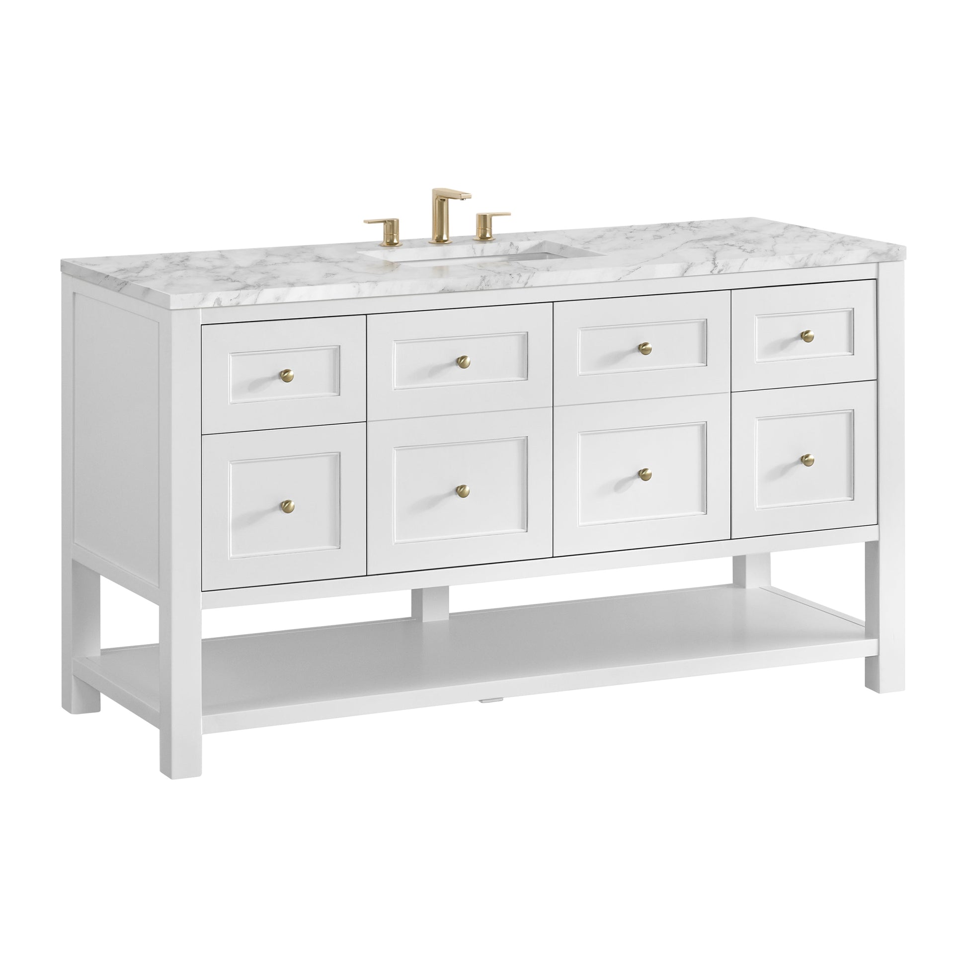 Bright White / Carrara White - 3 Faucet Holes