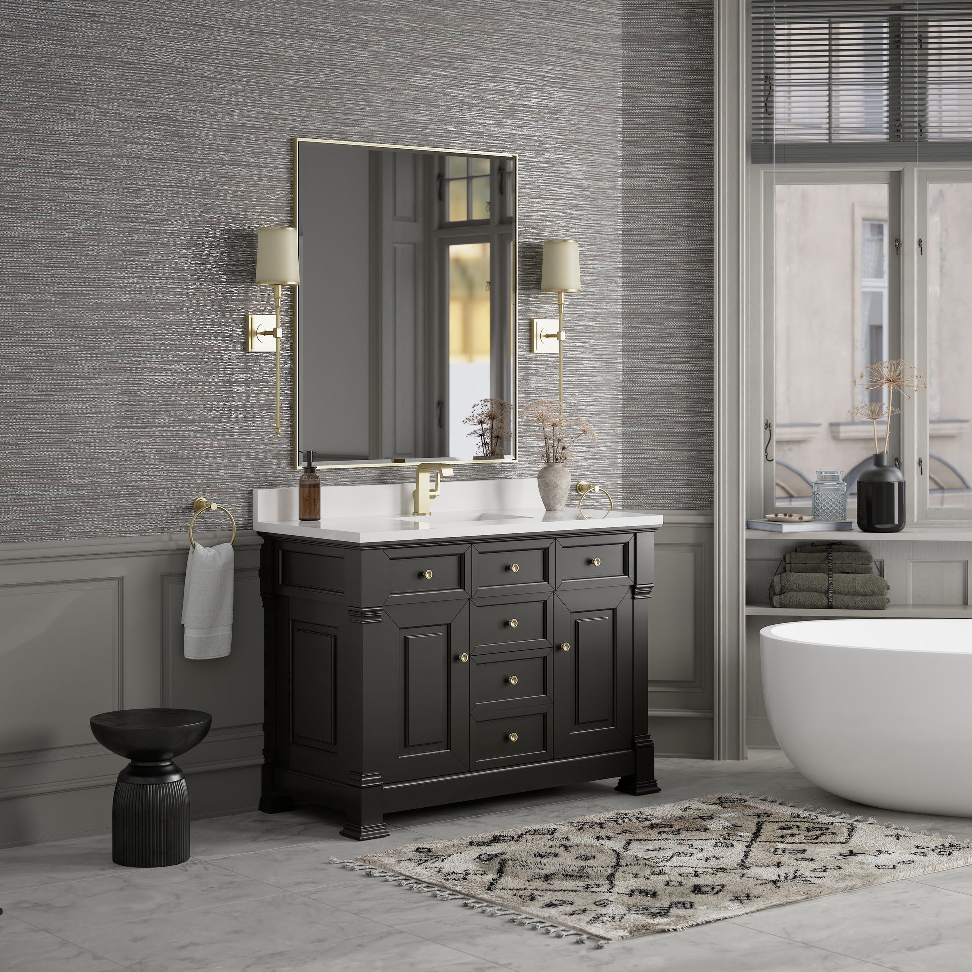 Black Onyx / White Zeus - 1 Faucet Hole