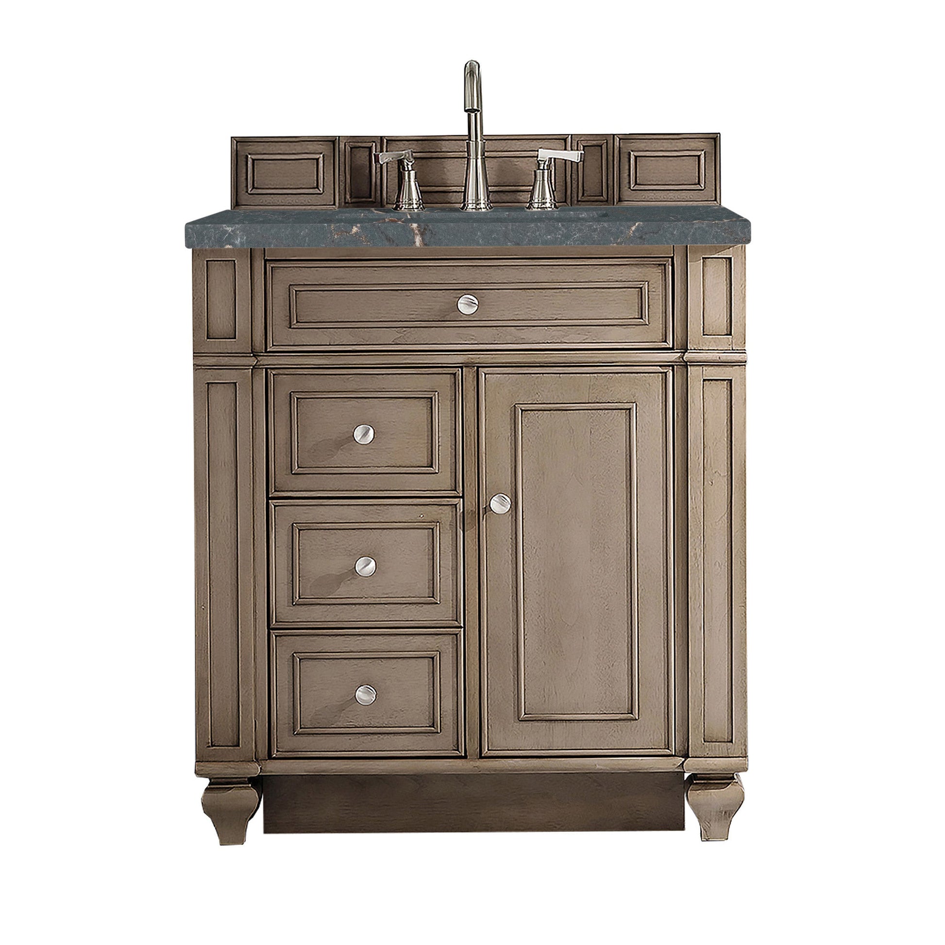 Whitewashed Walnut / Parisien Bleu - 3 Faucet Holes