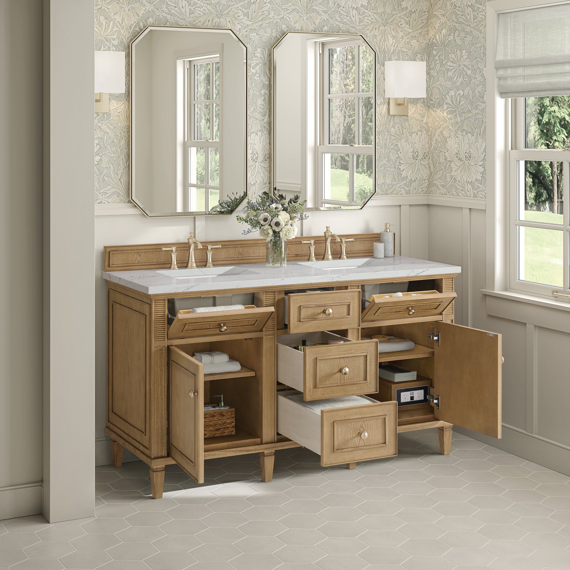 Light Natural Oak / Ethereal Noctis - 3 Faucet Holes