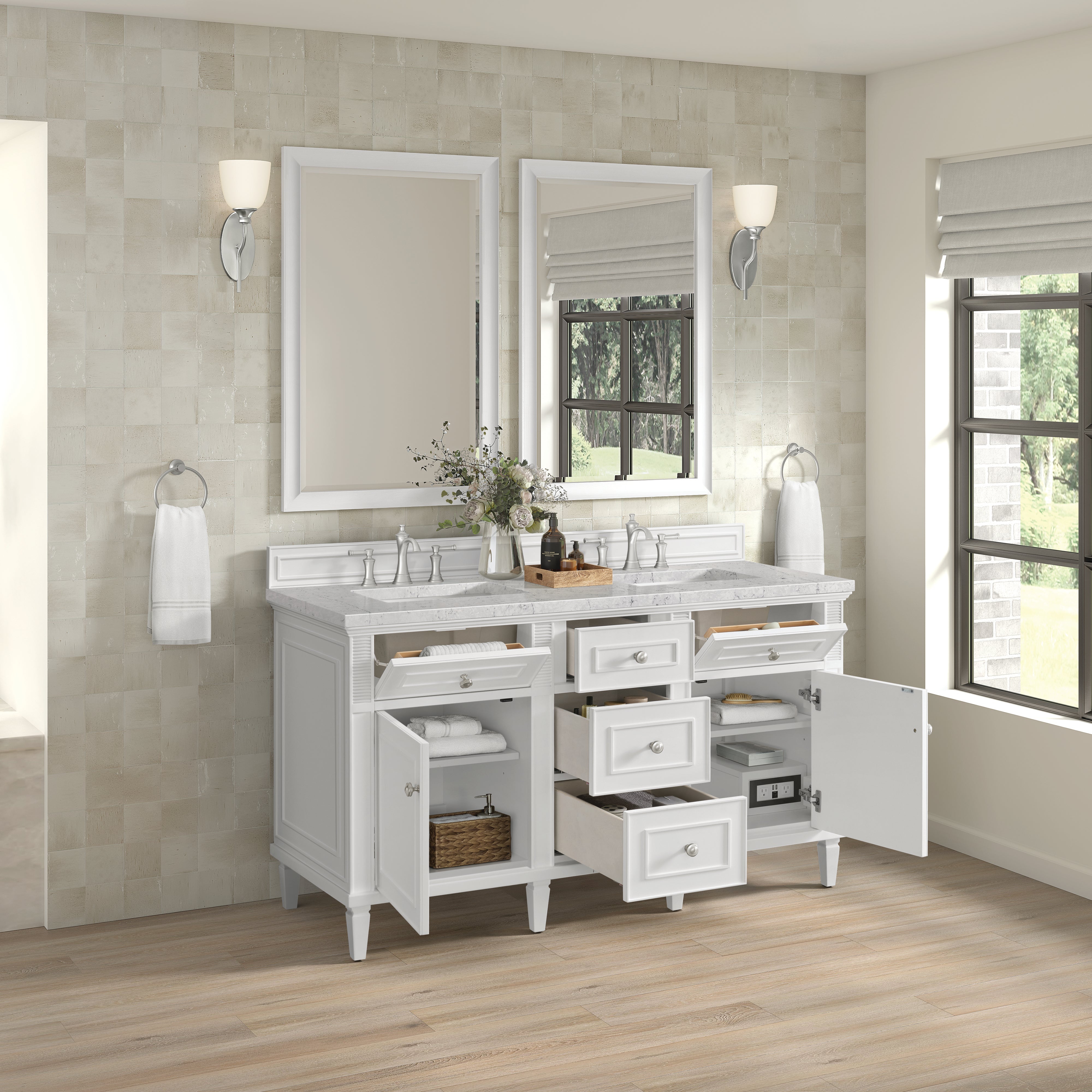 Bright White / Eternal Jasmine Pearl - 3 Faucet Holes