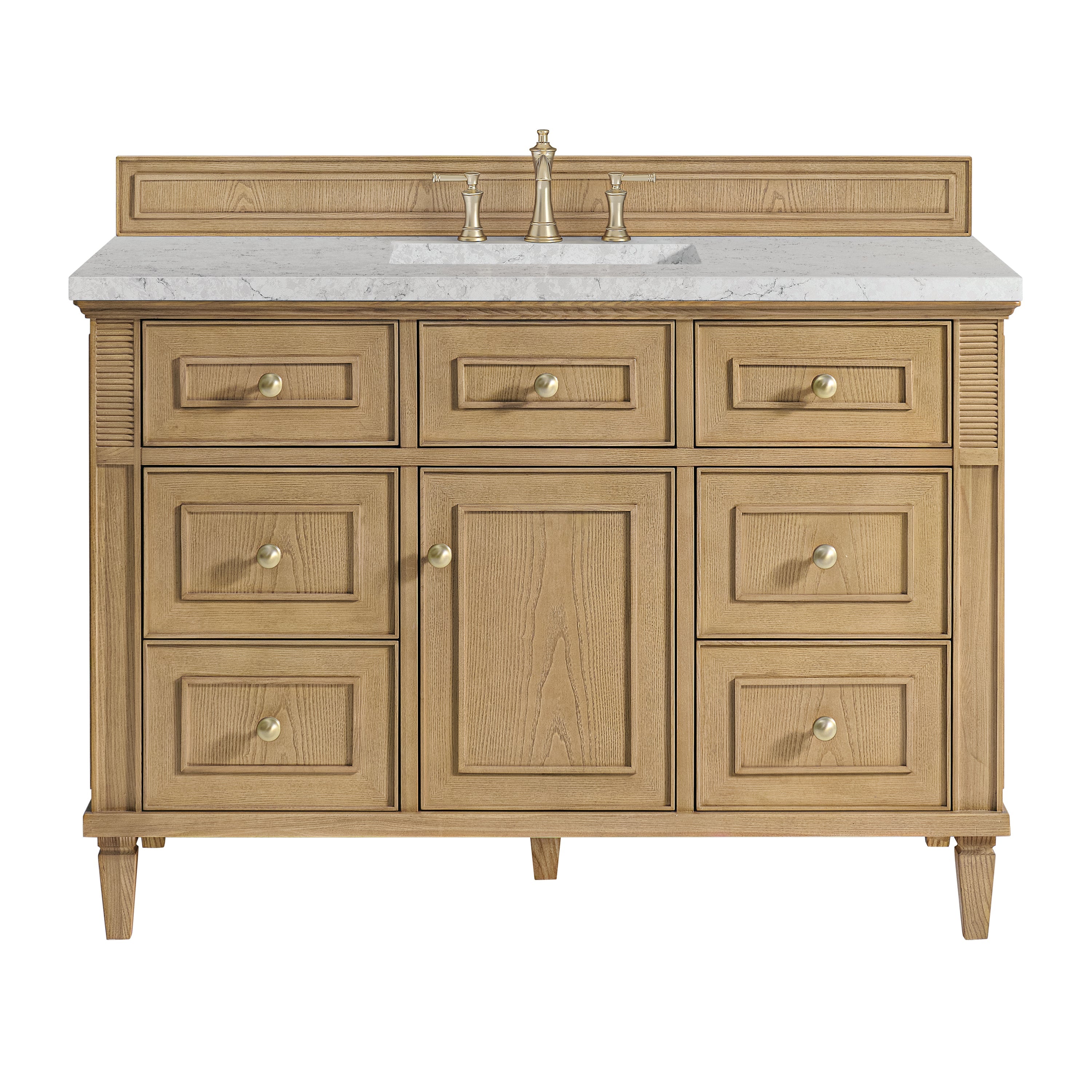 Light Natural Oak / Eternal Jasmine Pearl - 3 Faucet Holes