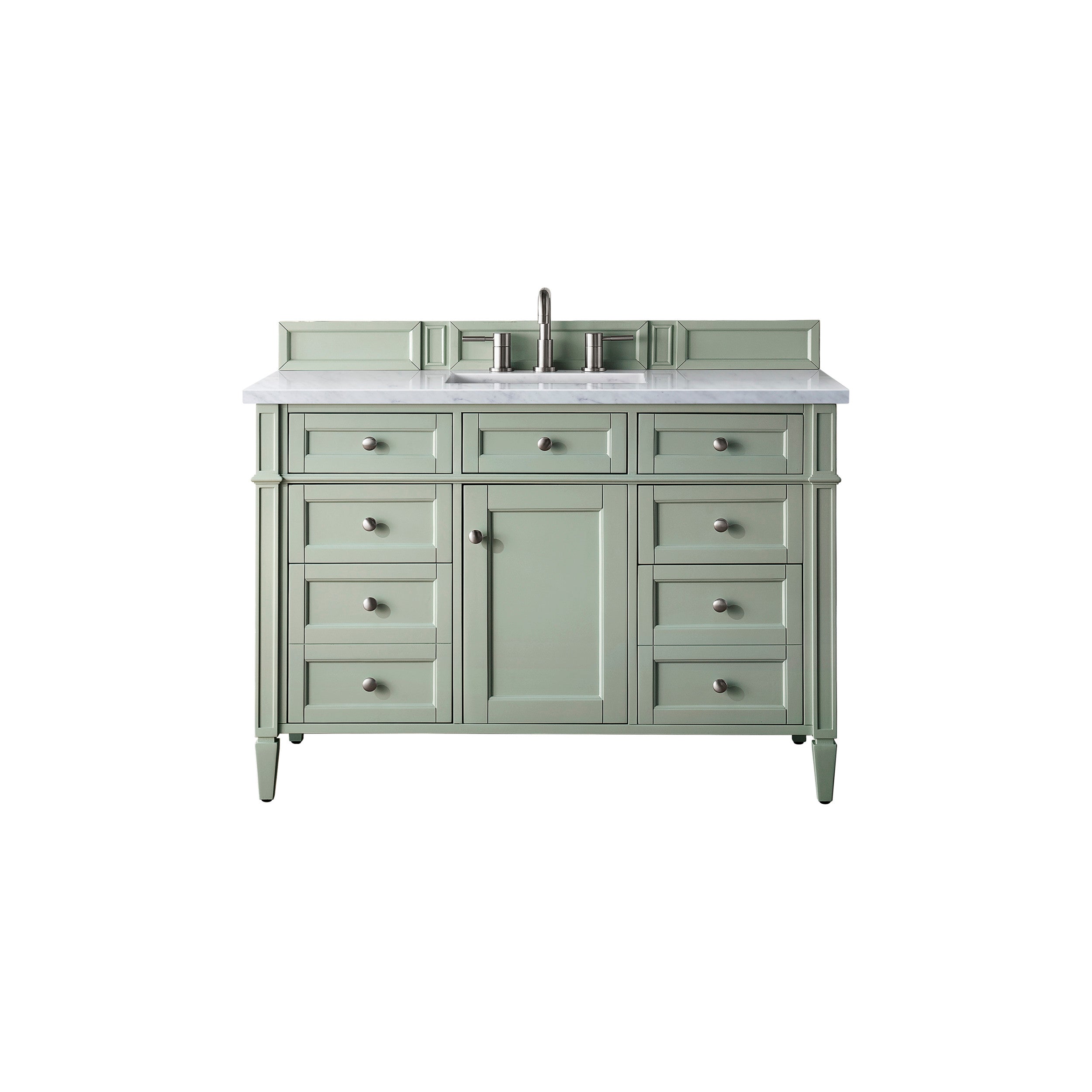Sage Green / Carrara White - 3 Faucet Holes