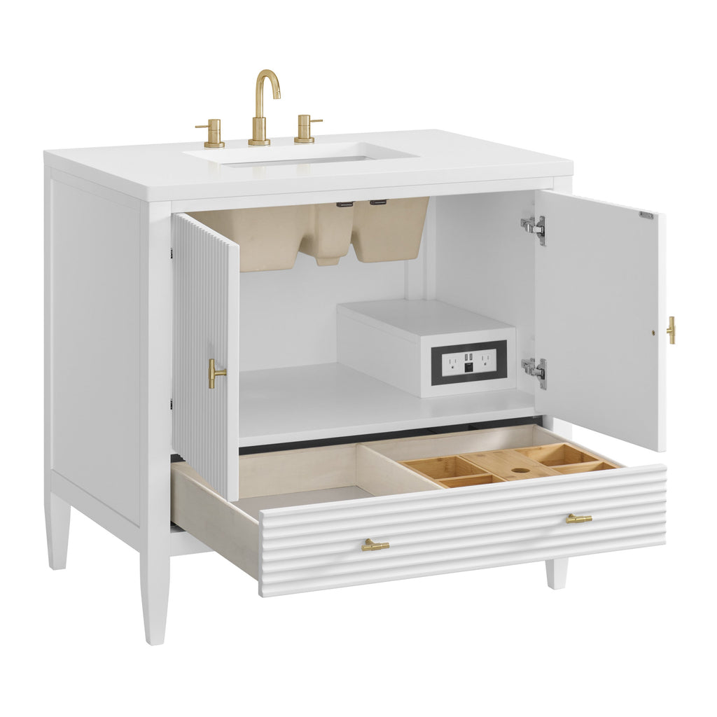 Bright White / White Zeus - 3 Faucet Holes