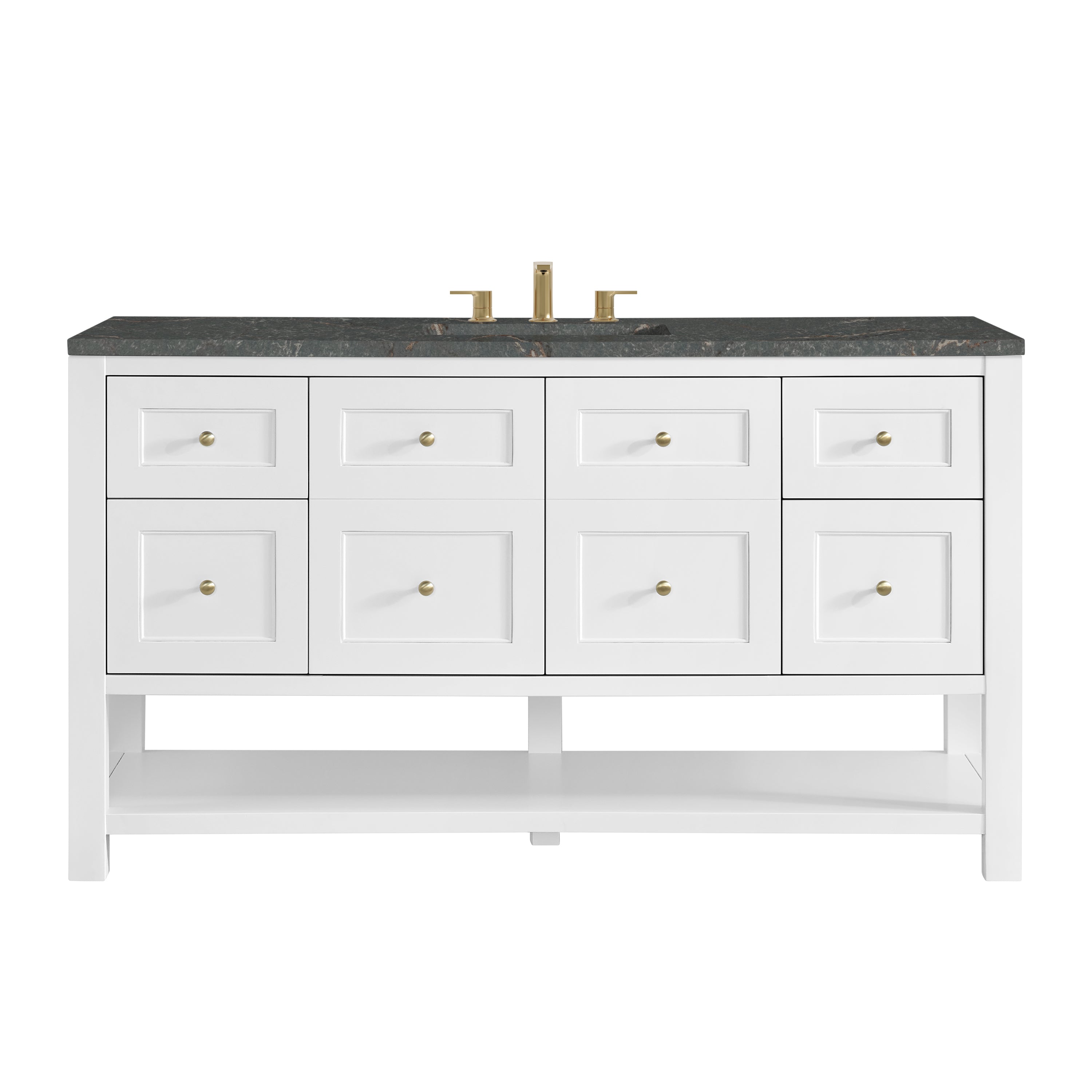 Bright White / Parisien Bleu - 3 Faucet Holes