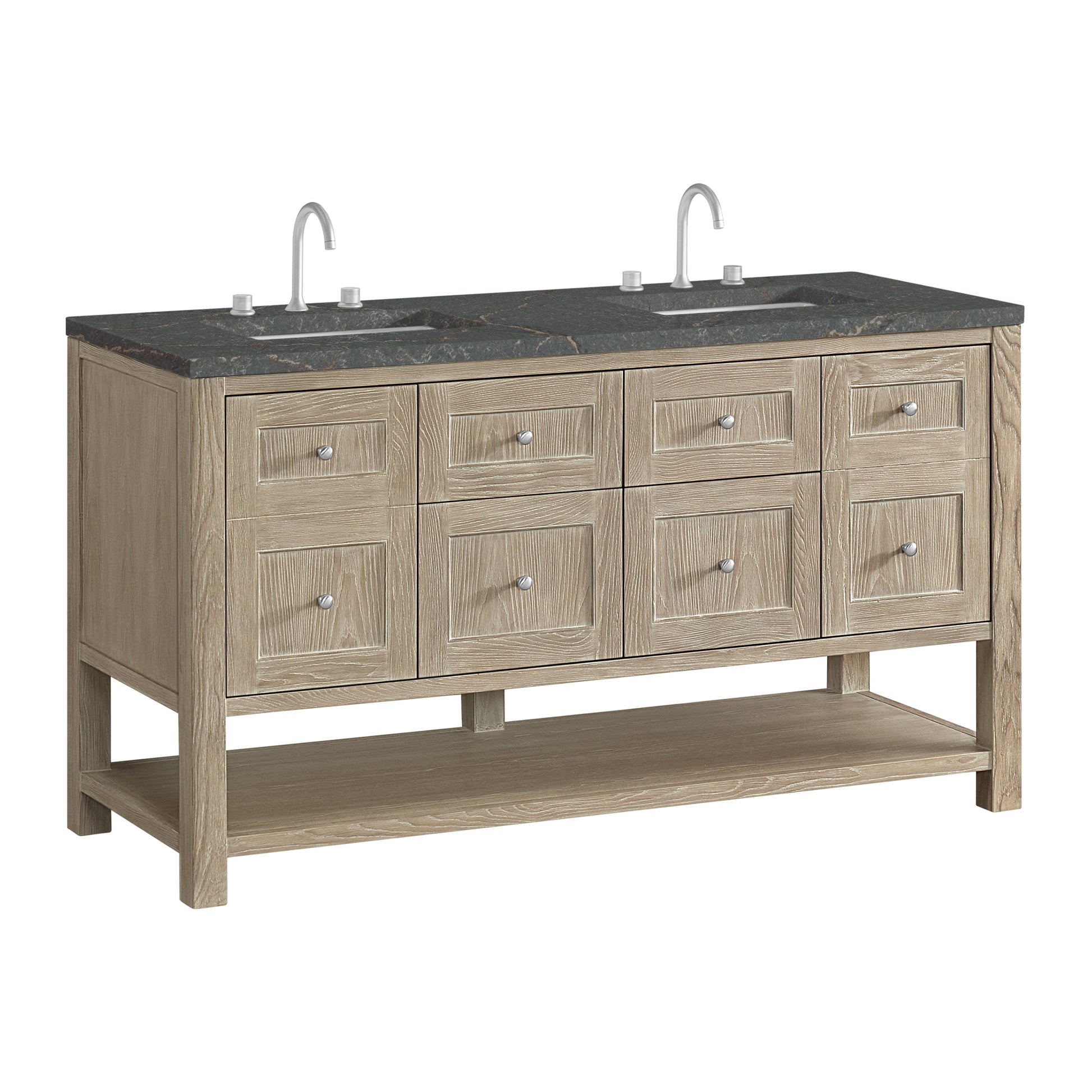 Whitewashed Oak / Parisien Bleu - 3 Faucet Holes