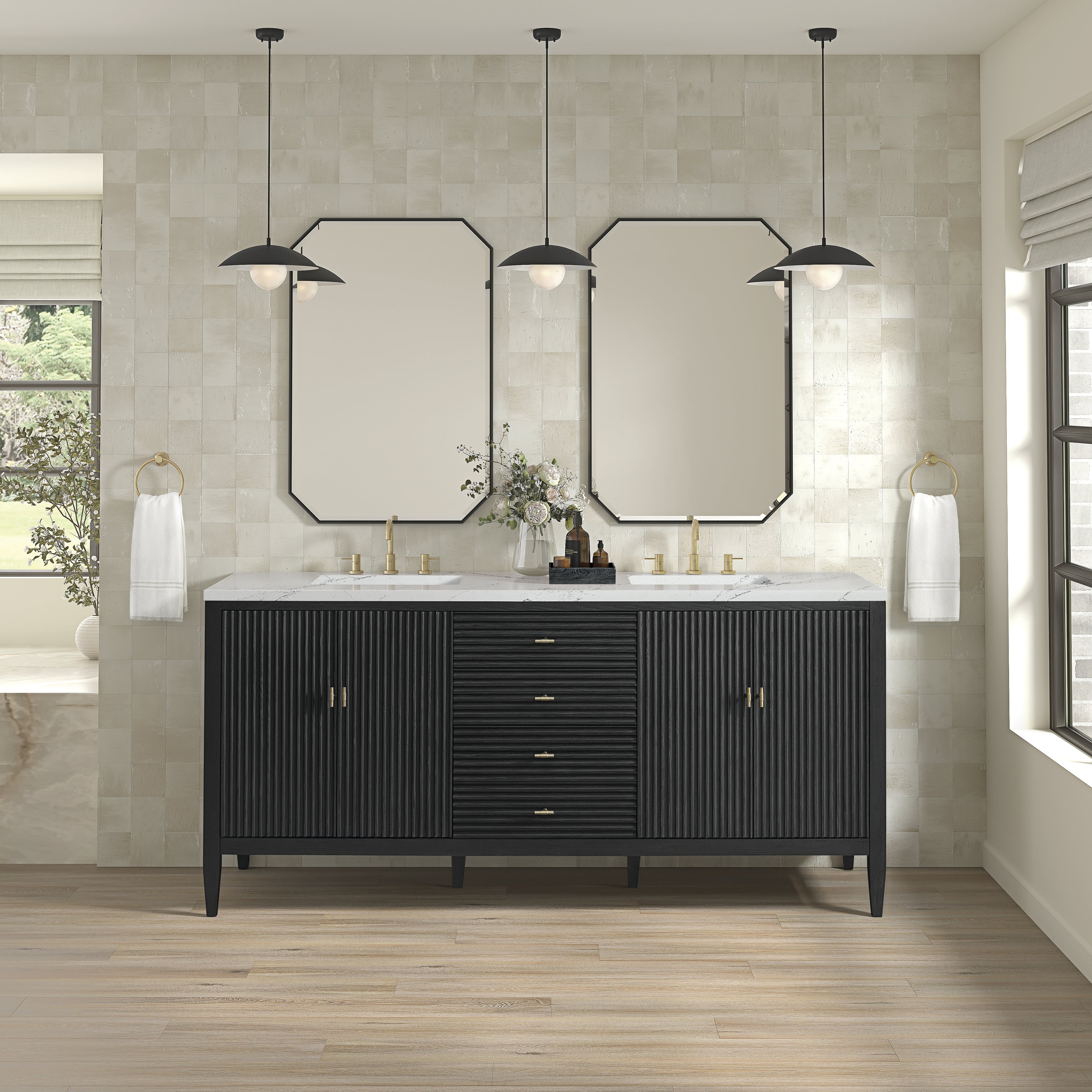 Carbon Oak / Ethereal Noctis - 3 Faucet Holes