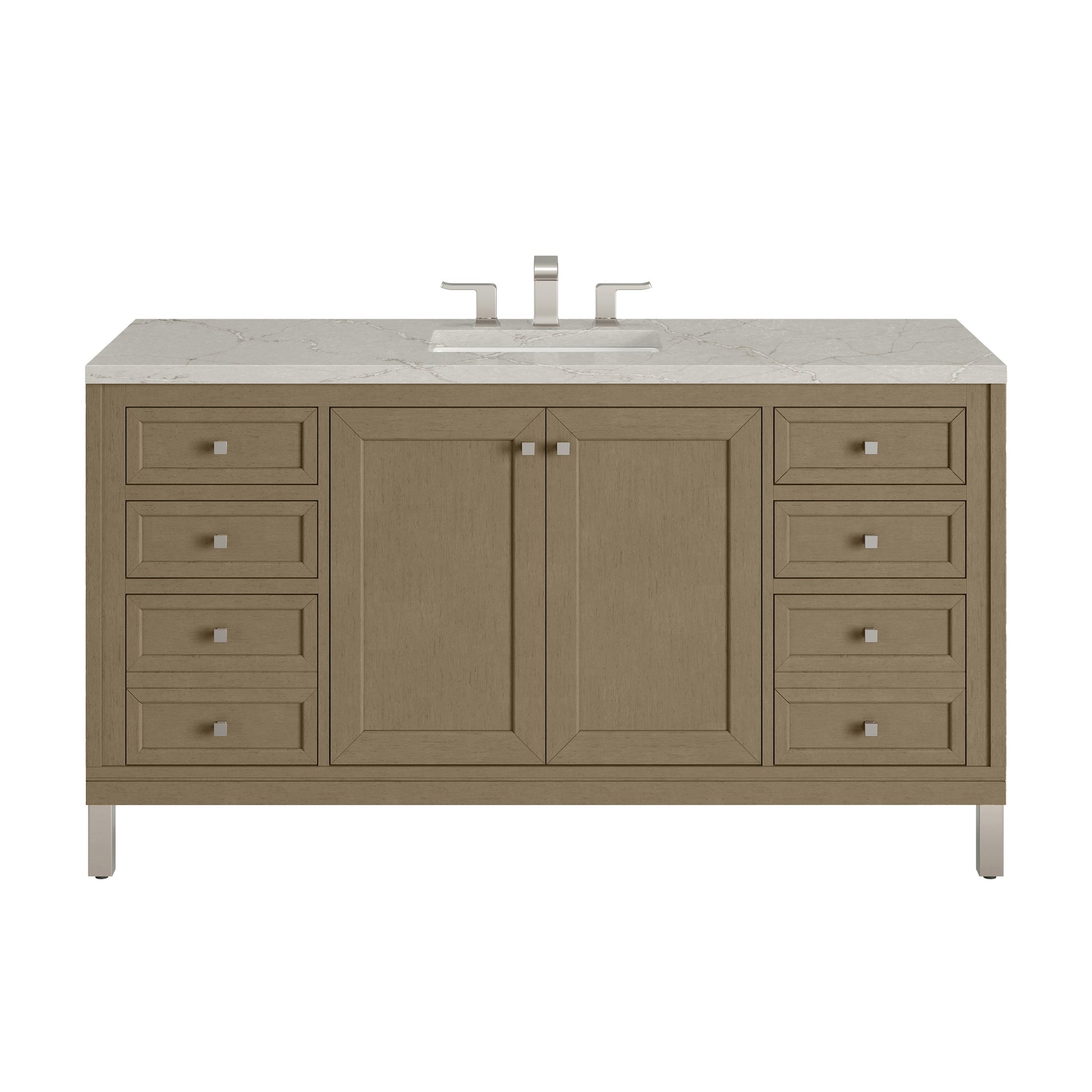 Walnut Whisper / Victorian Silver - 3 Faucet Holes
