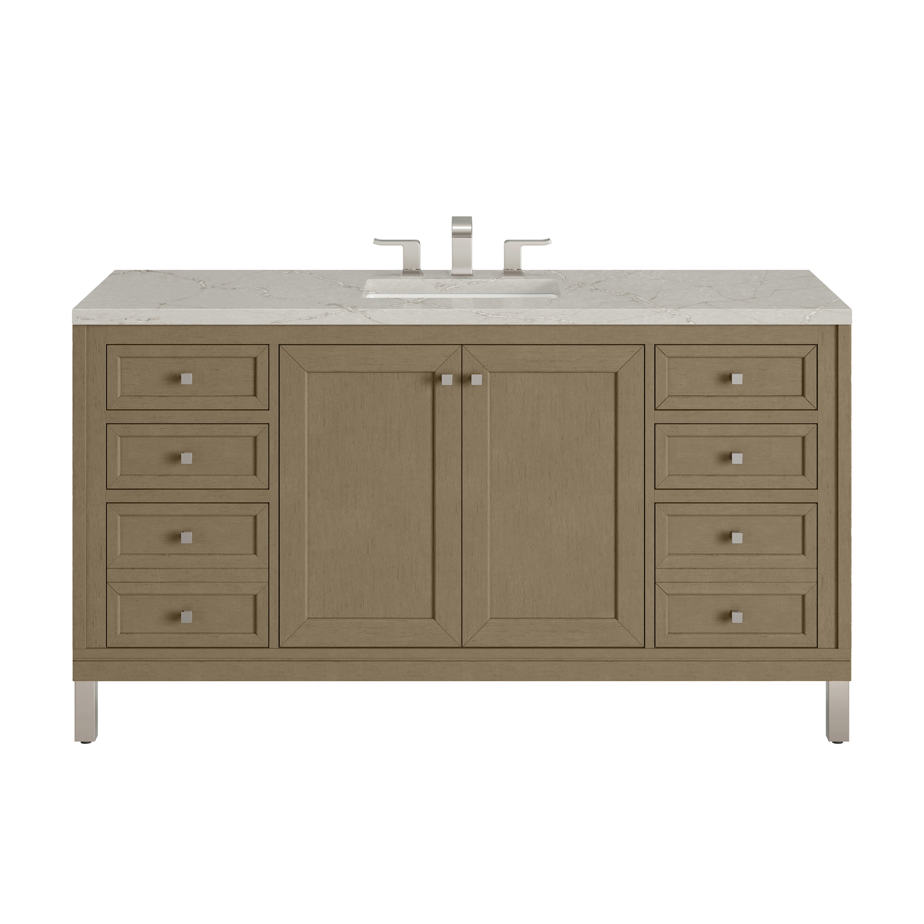 Walnut Whisper / Victorian Silver - 3 Faucet Holes
