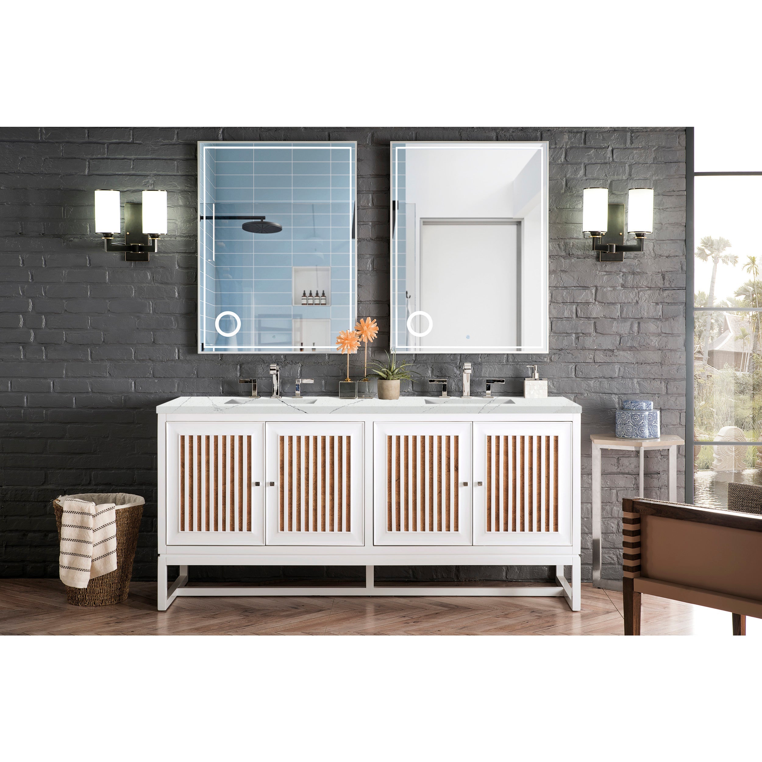 Glossy White / Ethereal Noctis - 3 Faucet Holes