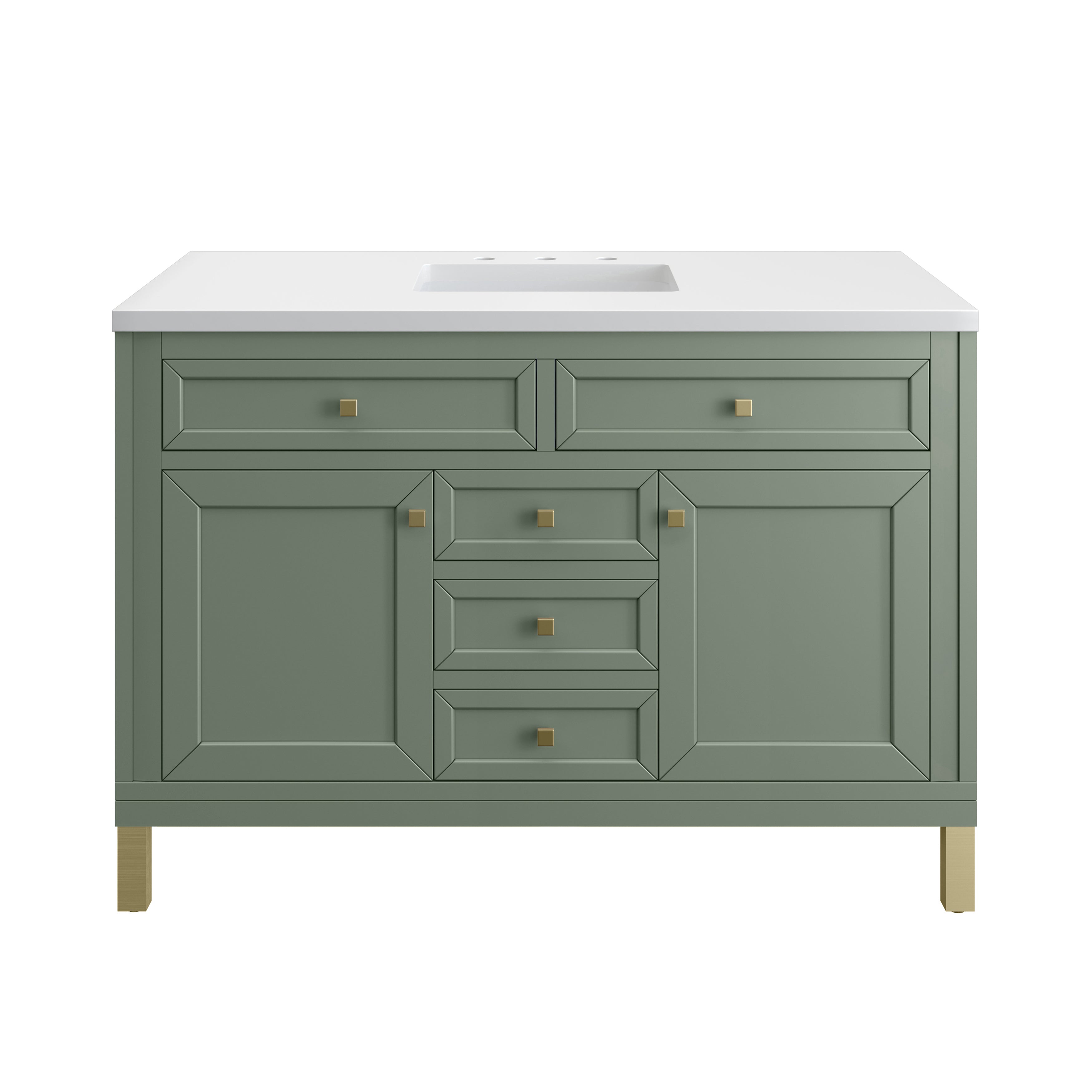 Smokey Celadon / White Zeus - 3 Faucet Holes