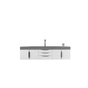 Glossy White / Dusk Grey Glossy - 1 Faucet Hole