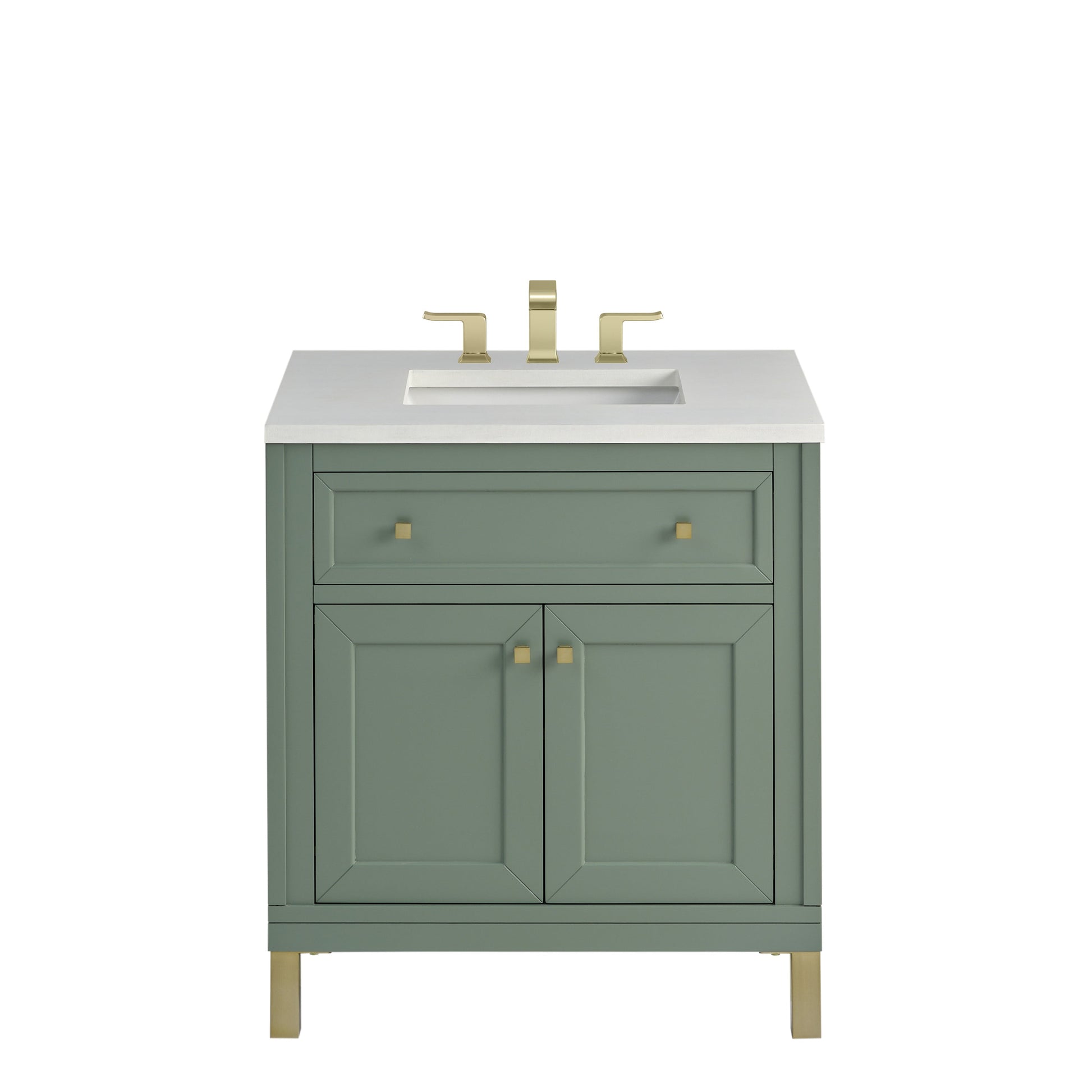 Smokey Celadon / White Zeus - 3 Faucet Holes