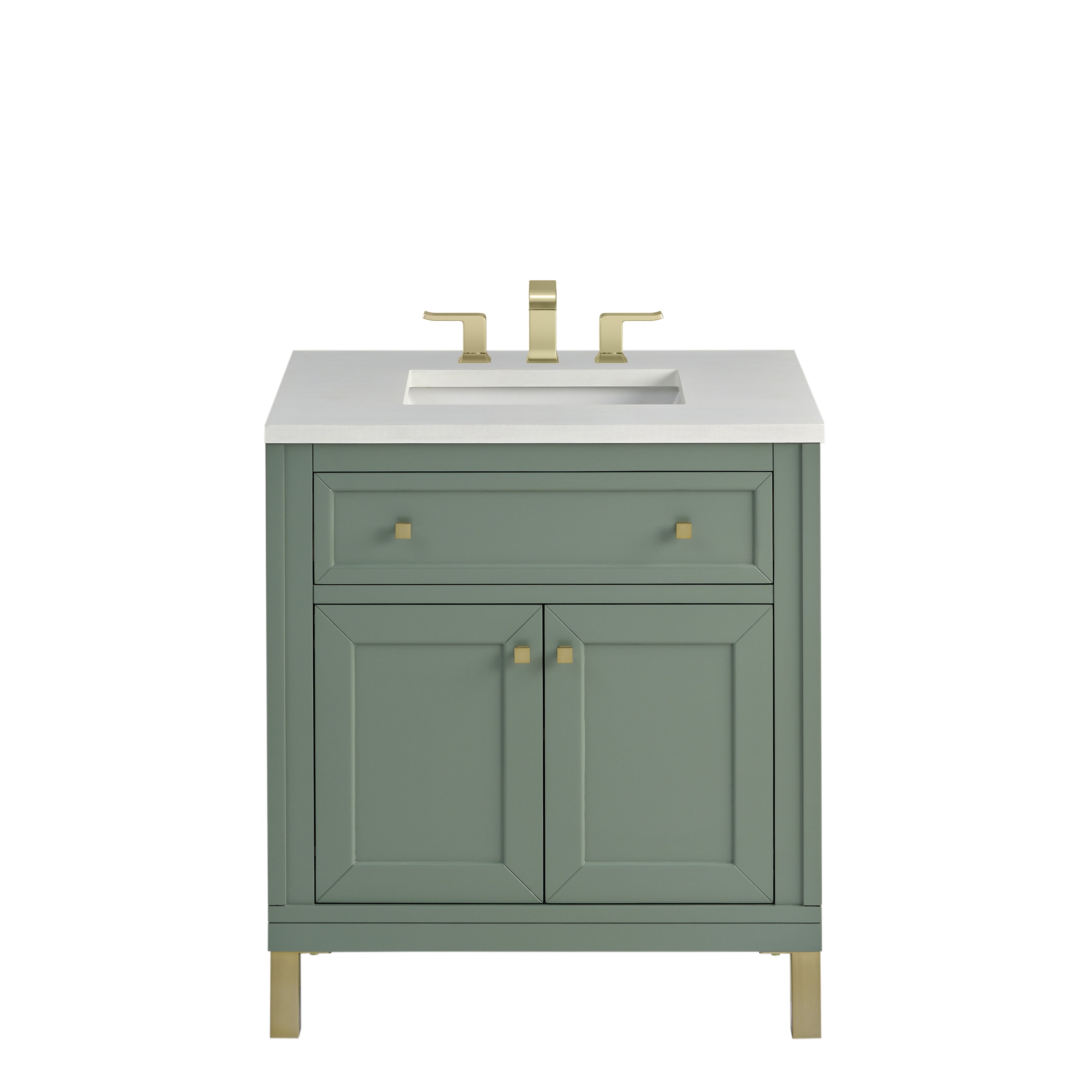 Smokey Celadon / White Zeus - 3 Faucet Holes