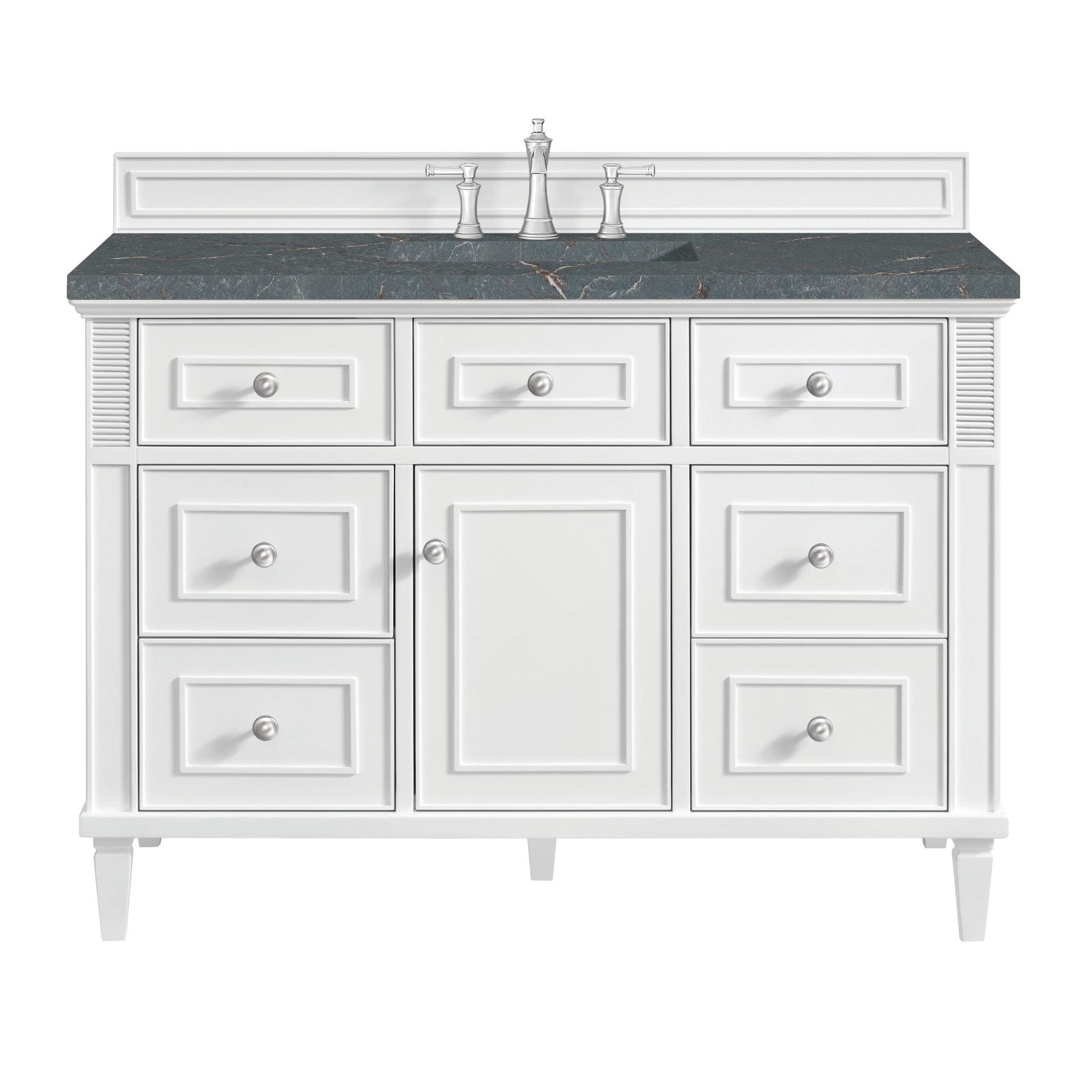 Bright White / Parisien Bleu - 3 Faucet Holes