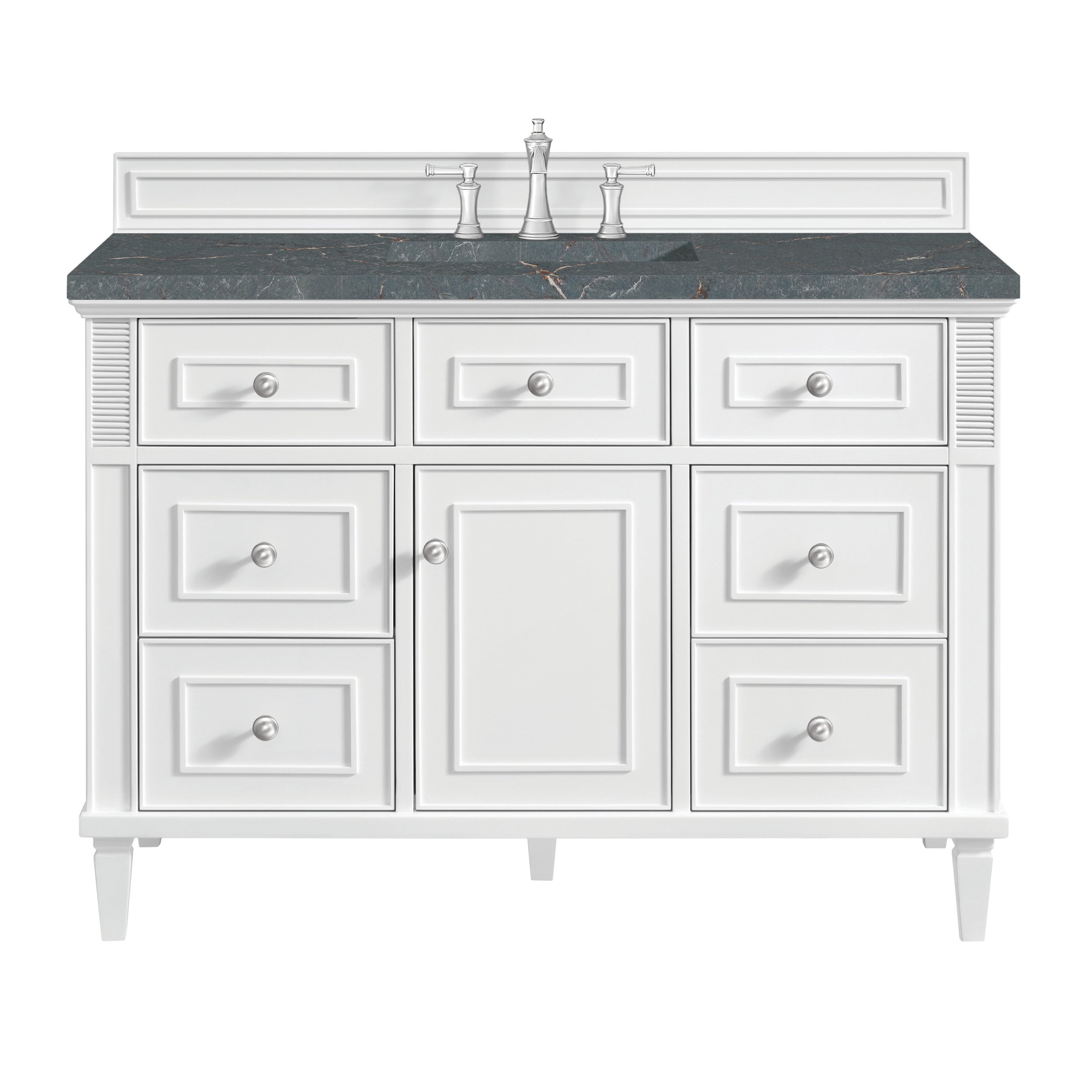 Bright White / Parisien Bleu - 3 Faucet Holes