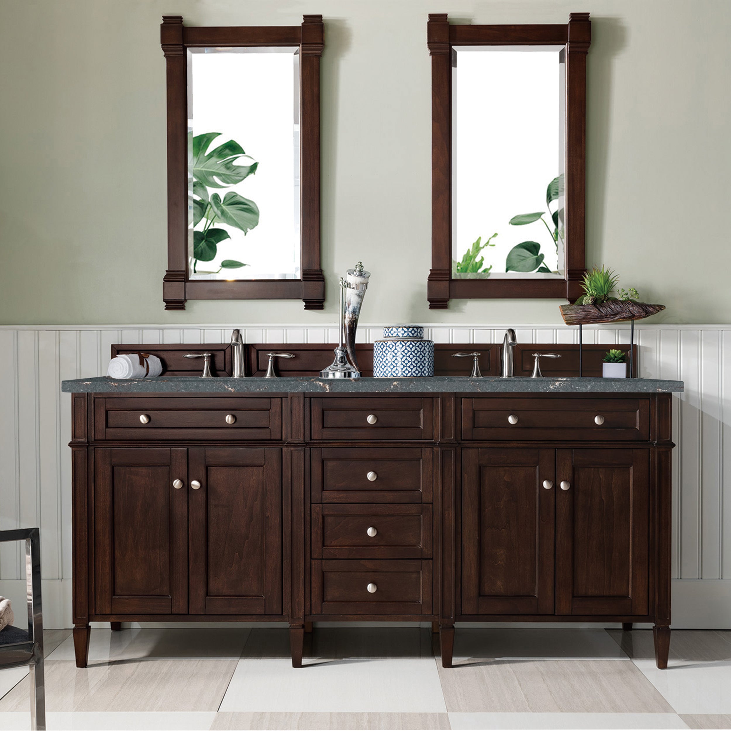 Burnished Mahogany / Parisien Bleu - 3 Faucet Holes