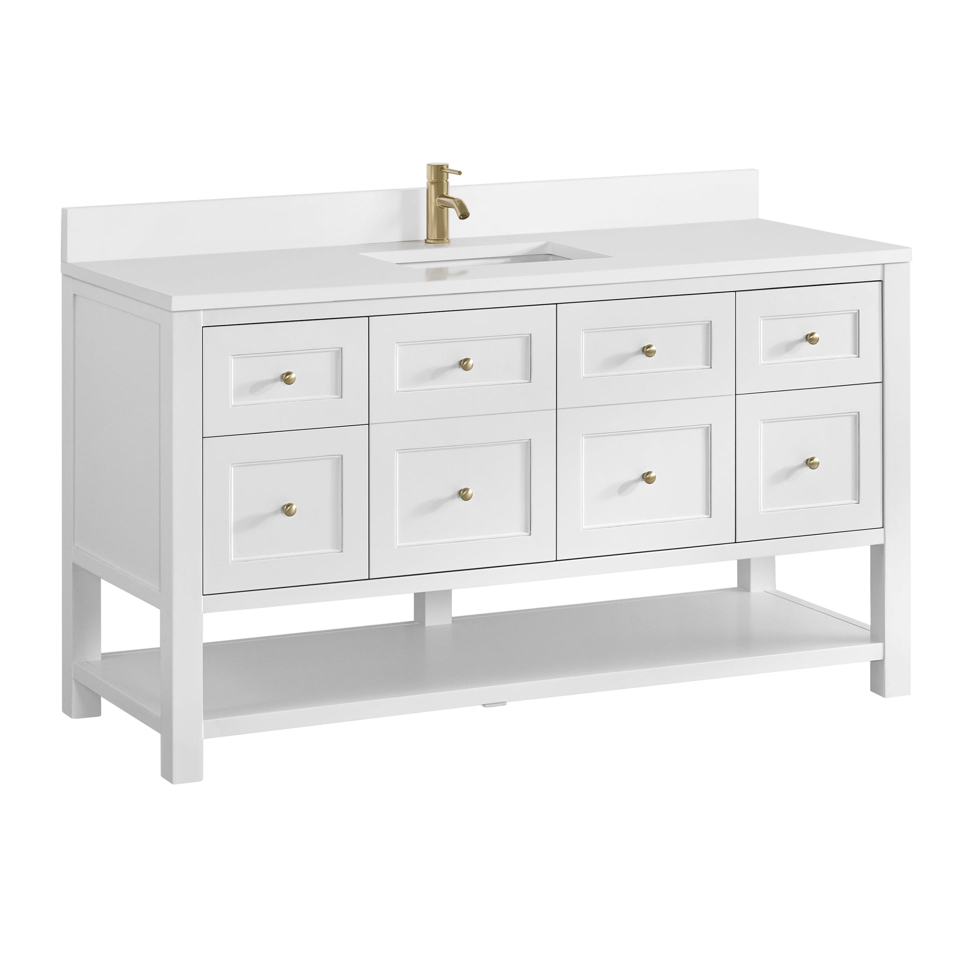 Bright White / White Zeus - 1 Faucet Hole