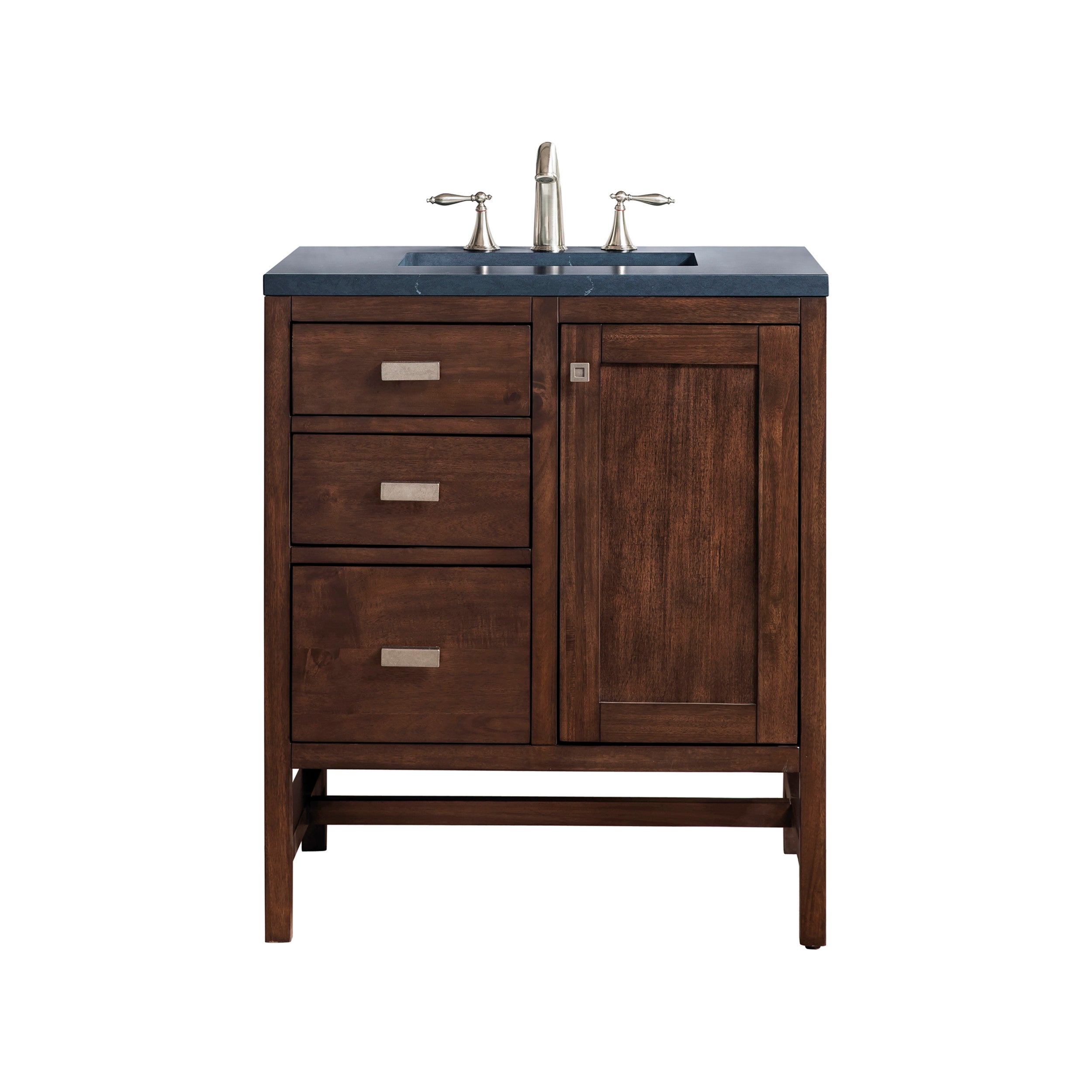 Mid-Century Acacia / Charcoal Soapstone - 3 Faucet Holes