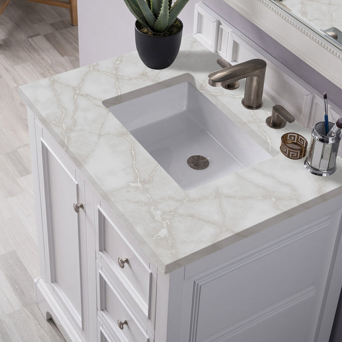 Bright White / Victorian Silver - 3 Faucet Holes