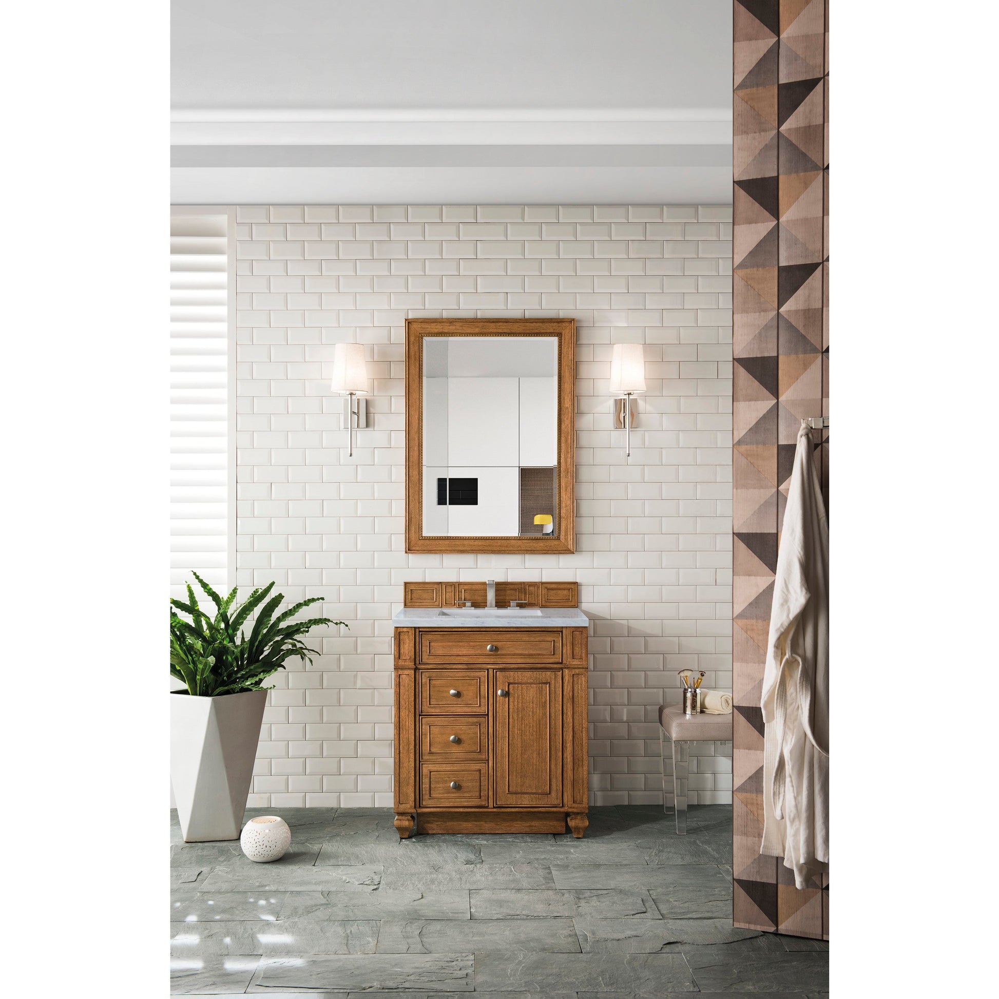 Saddle Brown / Eternal Jasmine Pearl - 3 Faucet Holes