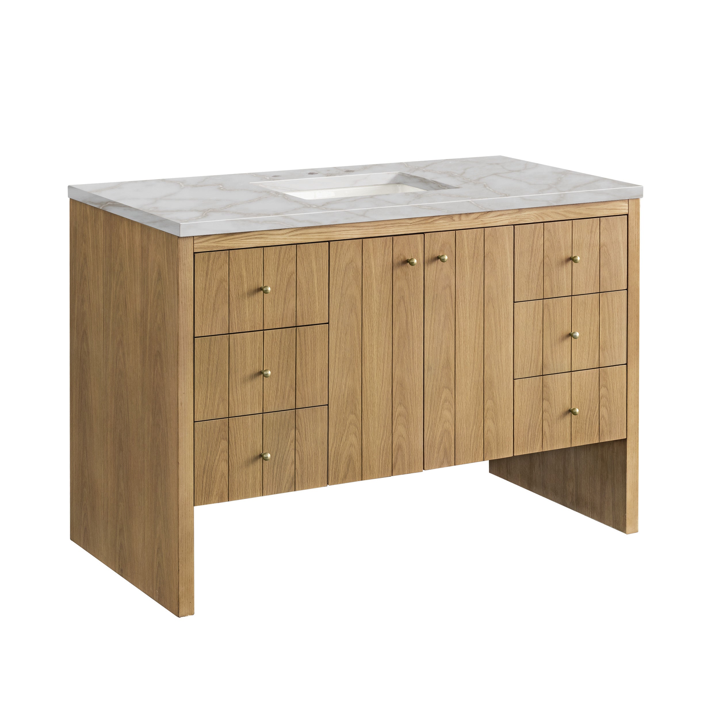 Light Natural Oak / Victorian Silver - 3 Faucet Holes