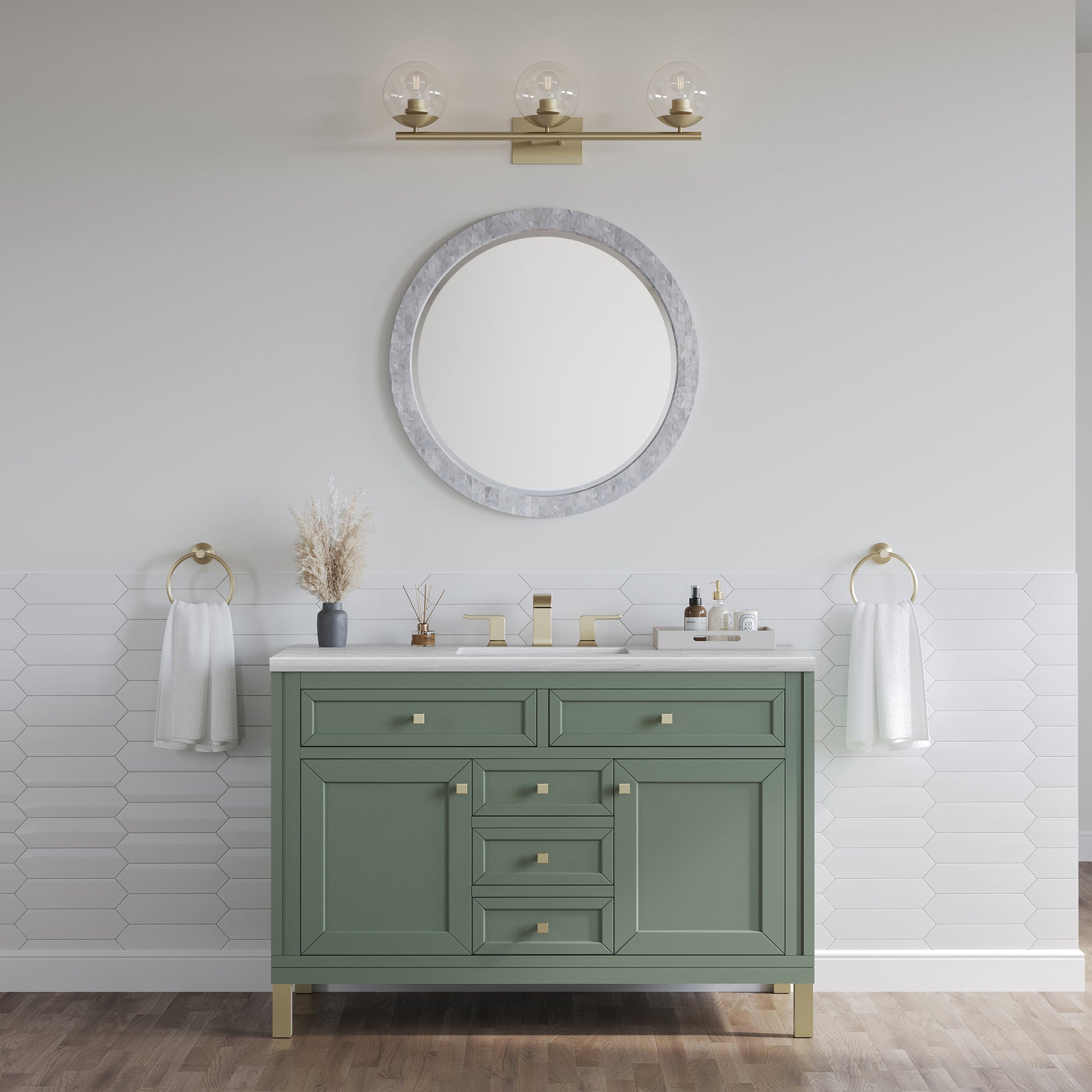 Smokey Celadon / Arctic Fall - 3 Faucet Holes