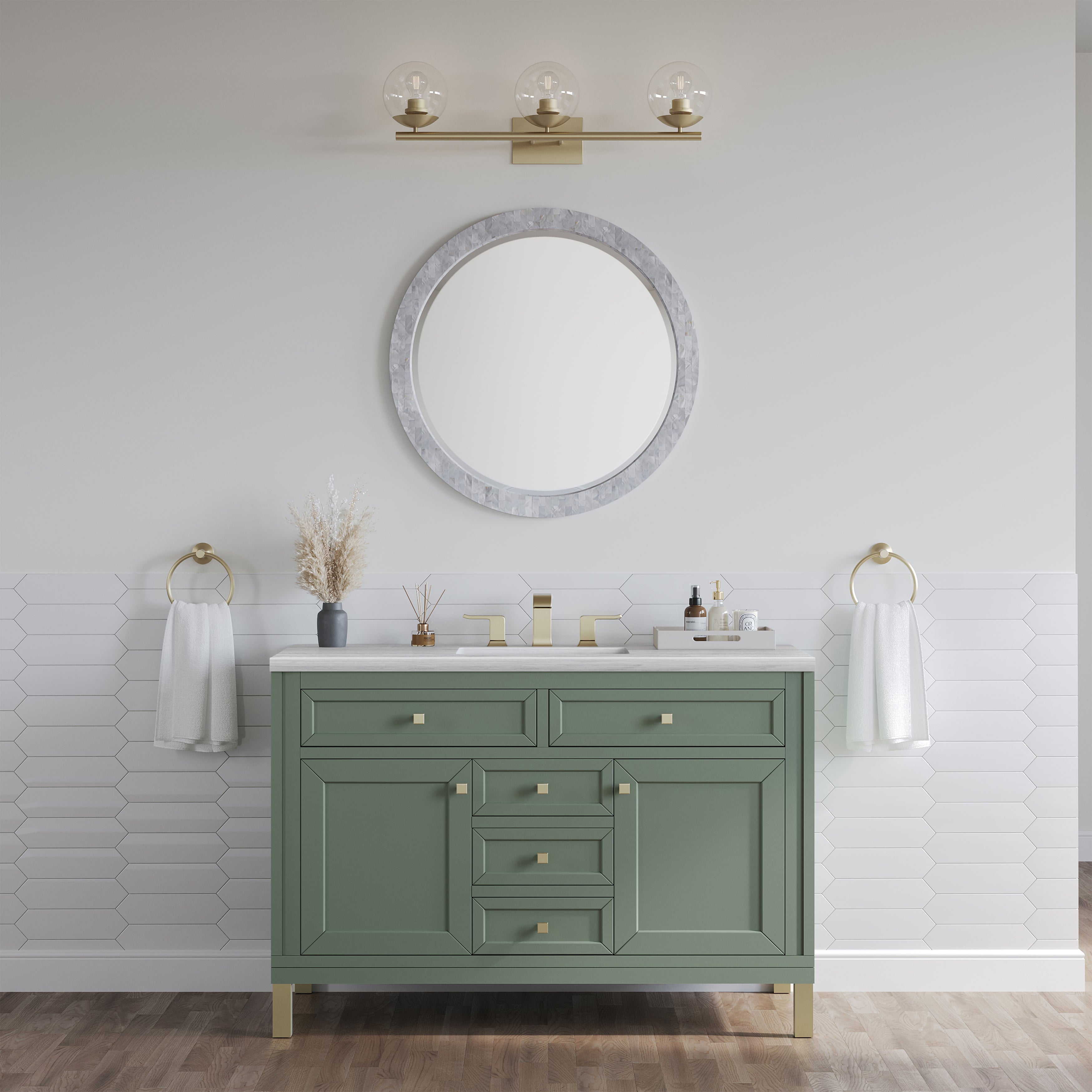 Smokey Celadon / Arctic Fall - 3 Faucet Holes