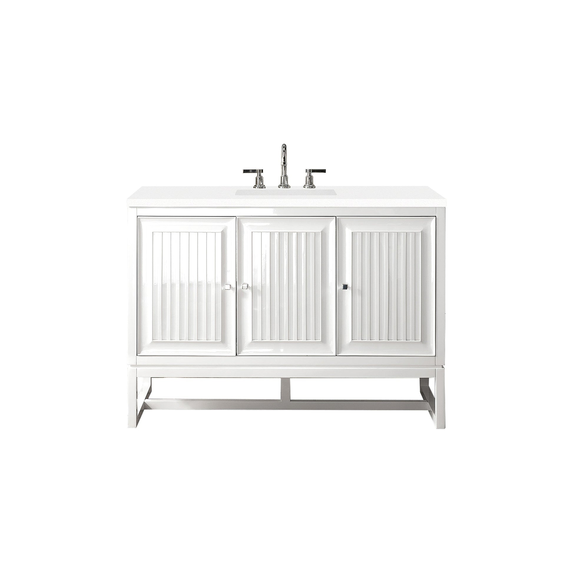 Glossy White / White Zeus - 3 Faucet Holes