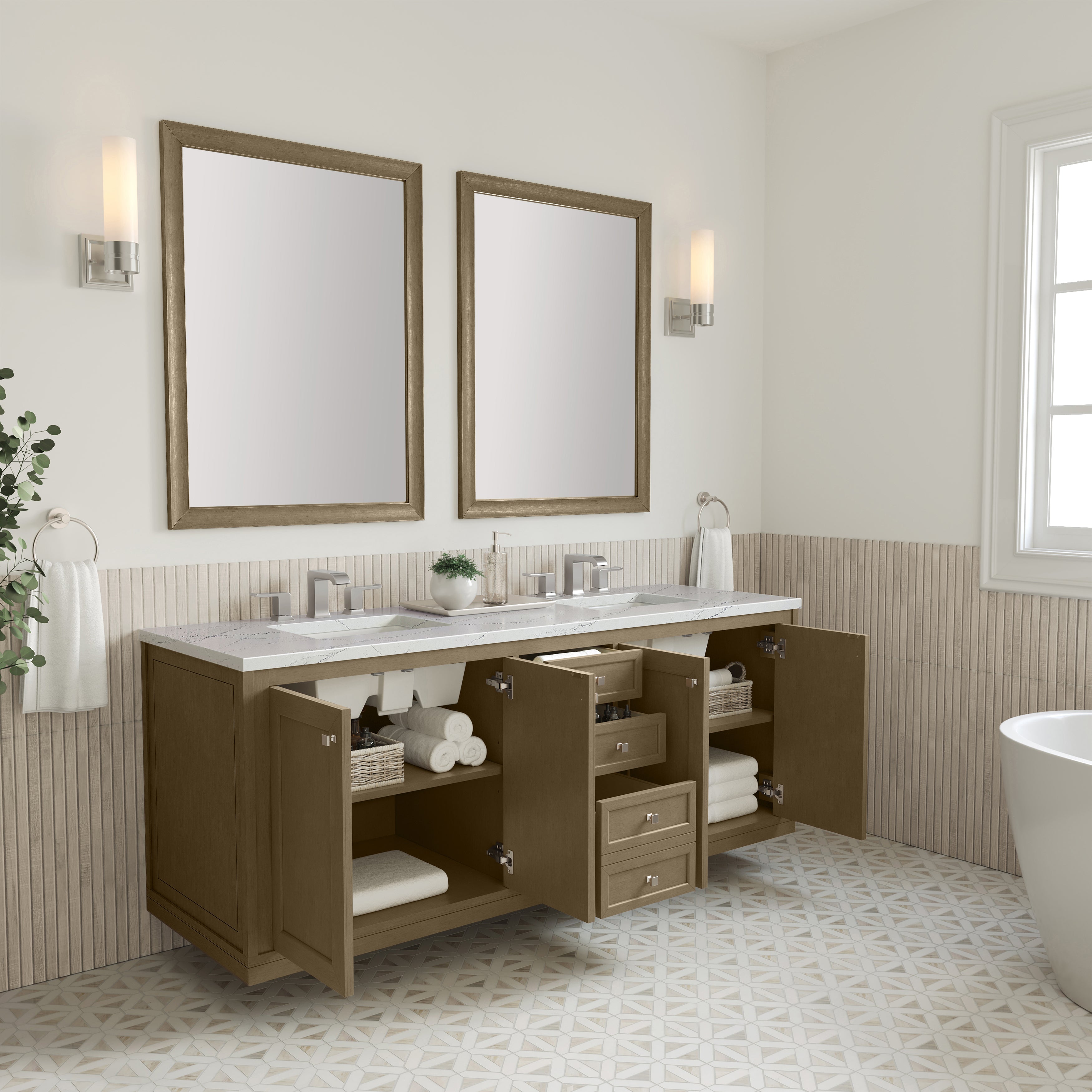 Walnut Whisper / Ethereal Noctis - 3 Faucet Holes