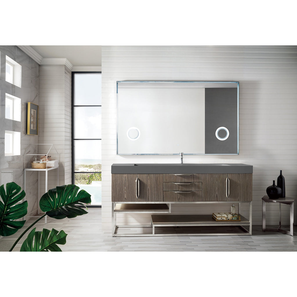 Ash Gray / Dusk Grey Glossy - 1 Faucet Hole