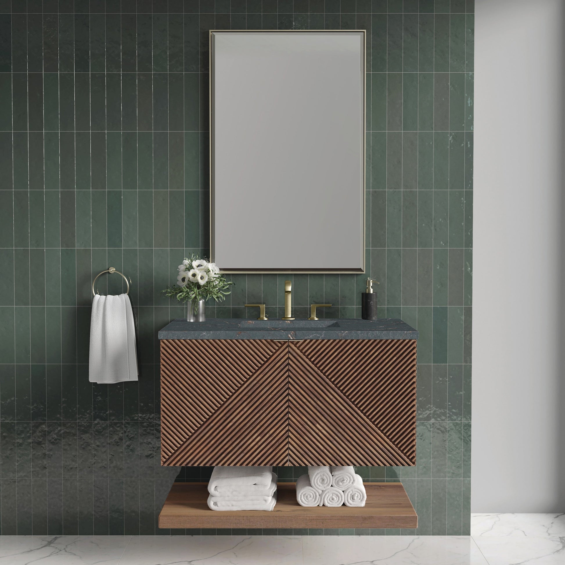 Chestnut / Parisien Bleu - 3 Faucet Holes
