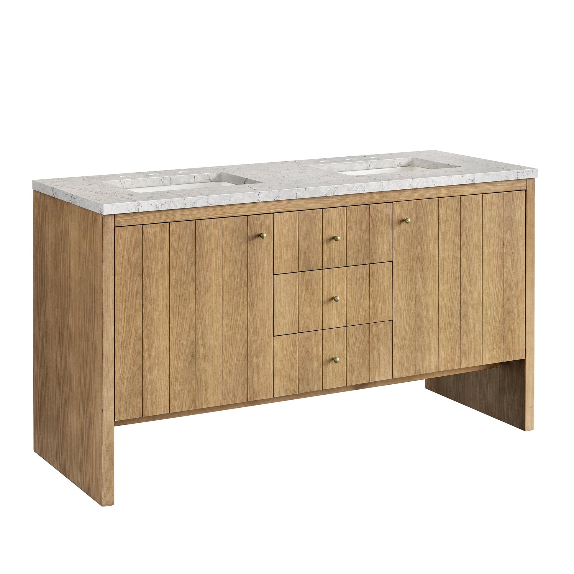 Light Natural Oak / Eternal Jasmine Pearl - 3 Faucet Holes