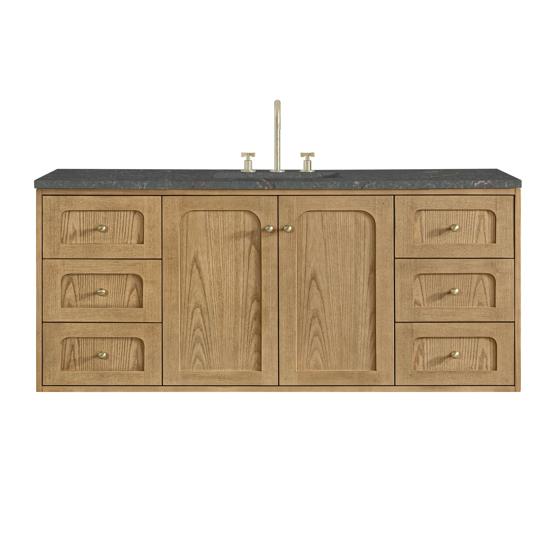 Light Natural Oak / Parisien Bleu - 3 Faucet Holes