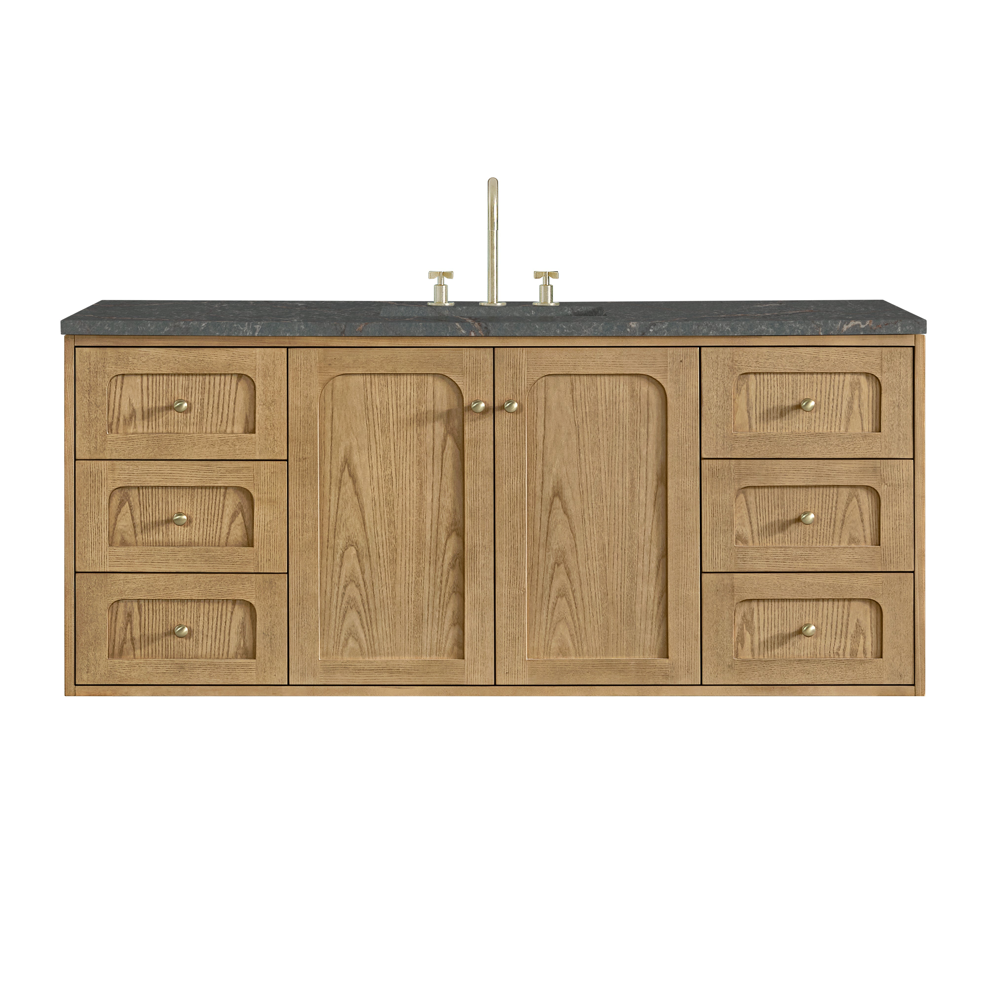 Light Natural Oak / Parisien Bleu - 3 Faucet Holes