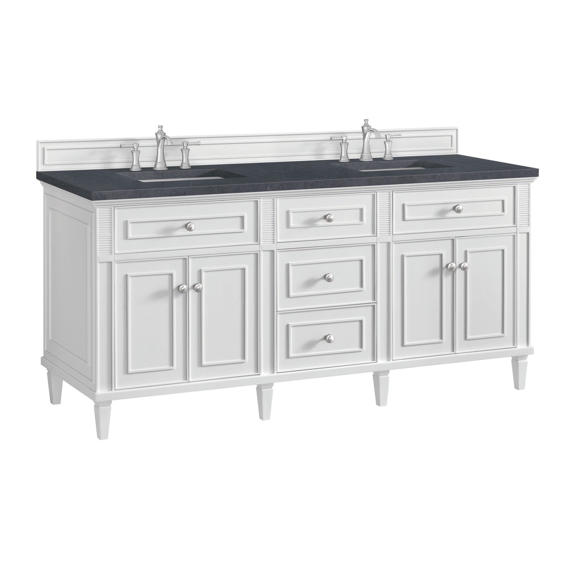 Bright White / Charcoal Soapstone - 3 Faucet Holes