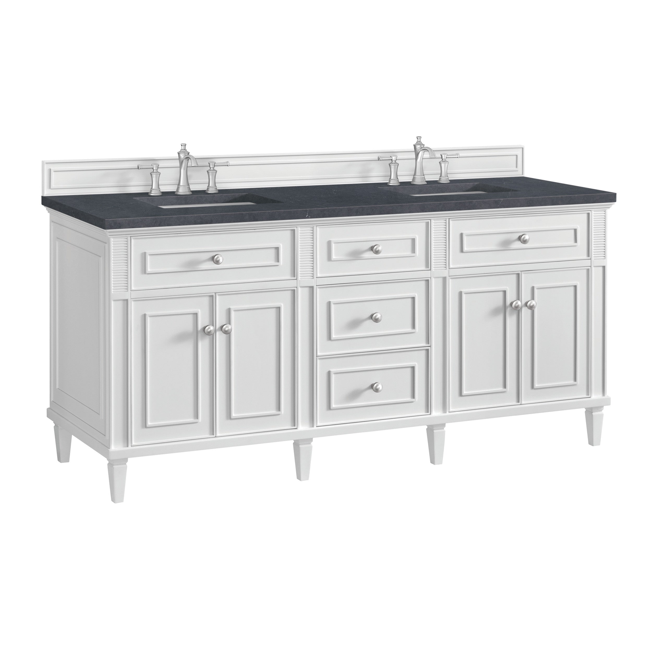 Bright White / Charcoal Soapstone - 3 Faucet Holes