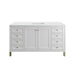 Glossy White / White Zeus - 3 Faucet Holes