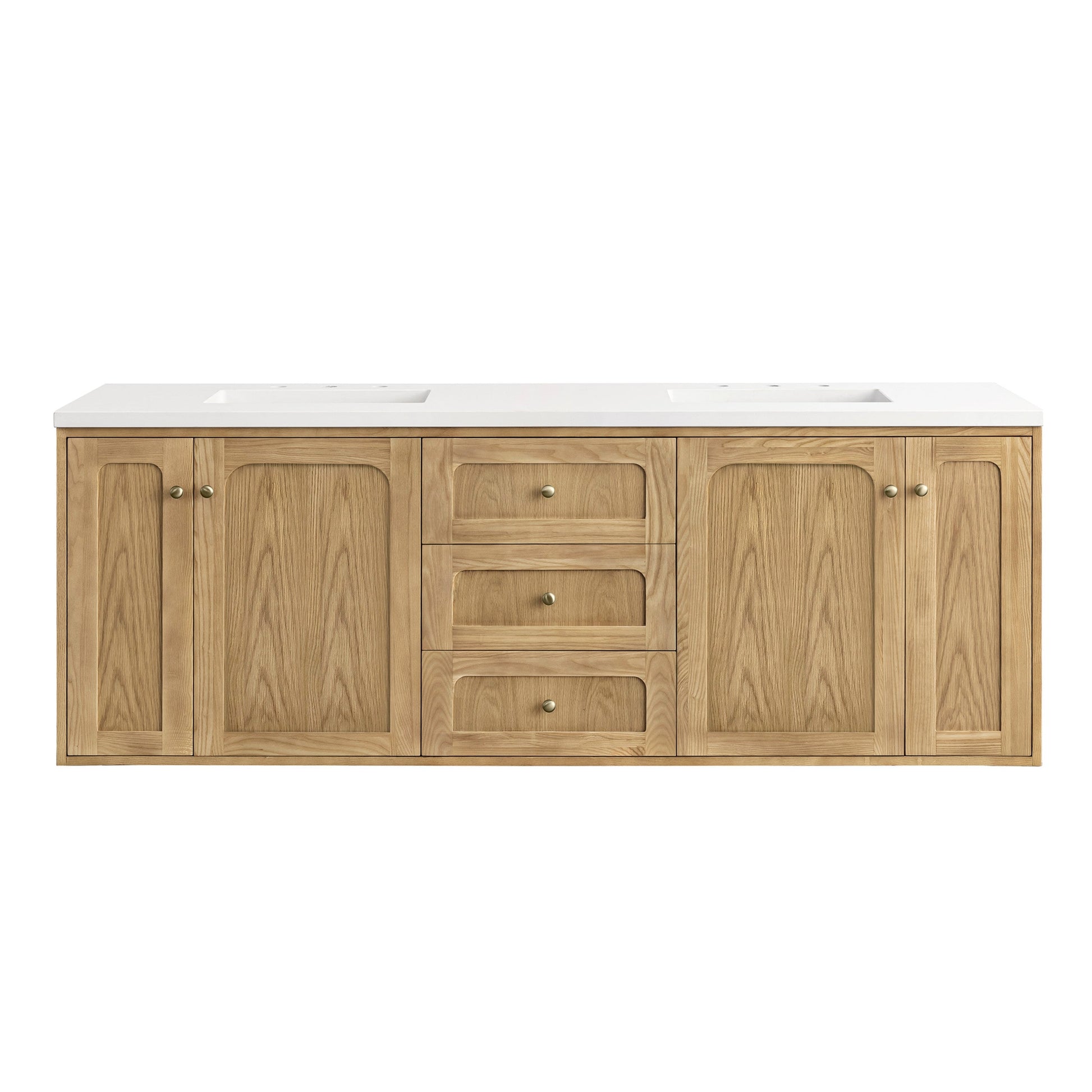 Light Natural Oak / White Zeus - 3 Faucet Holes