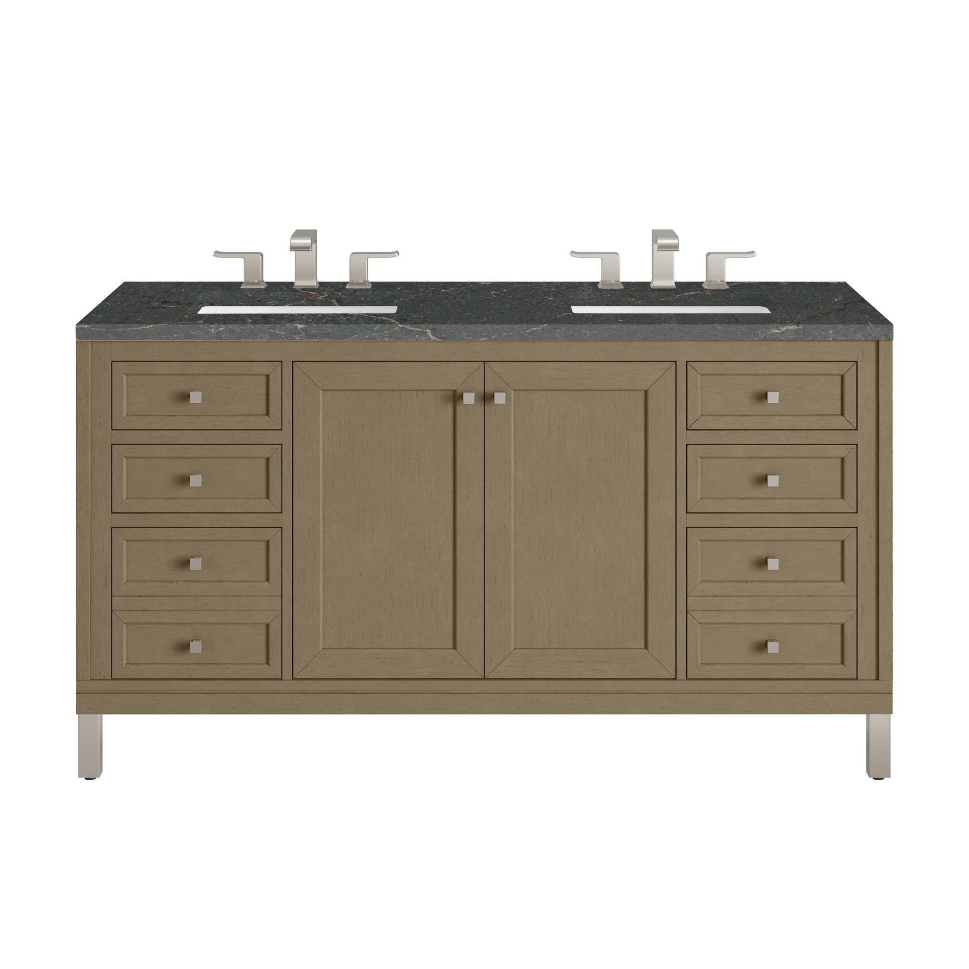 Walnut Whisper / Parisien Bleu - 3 Faucet Holes