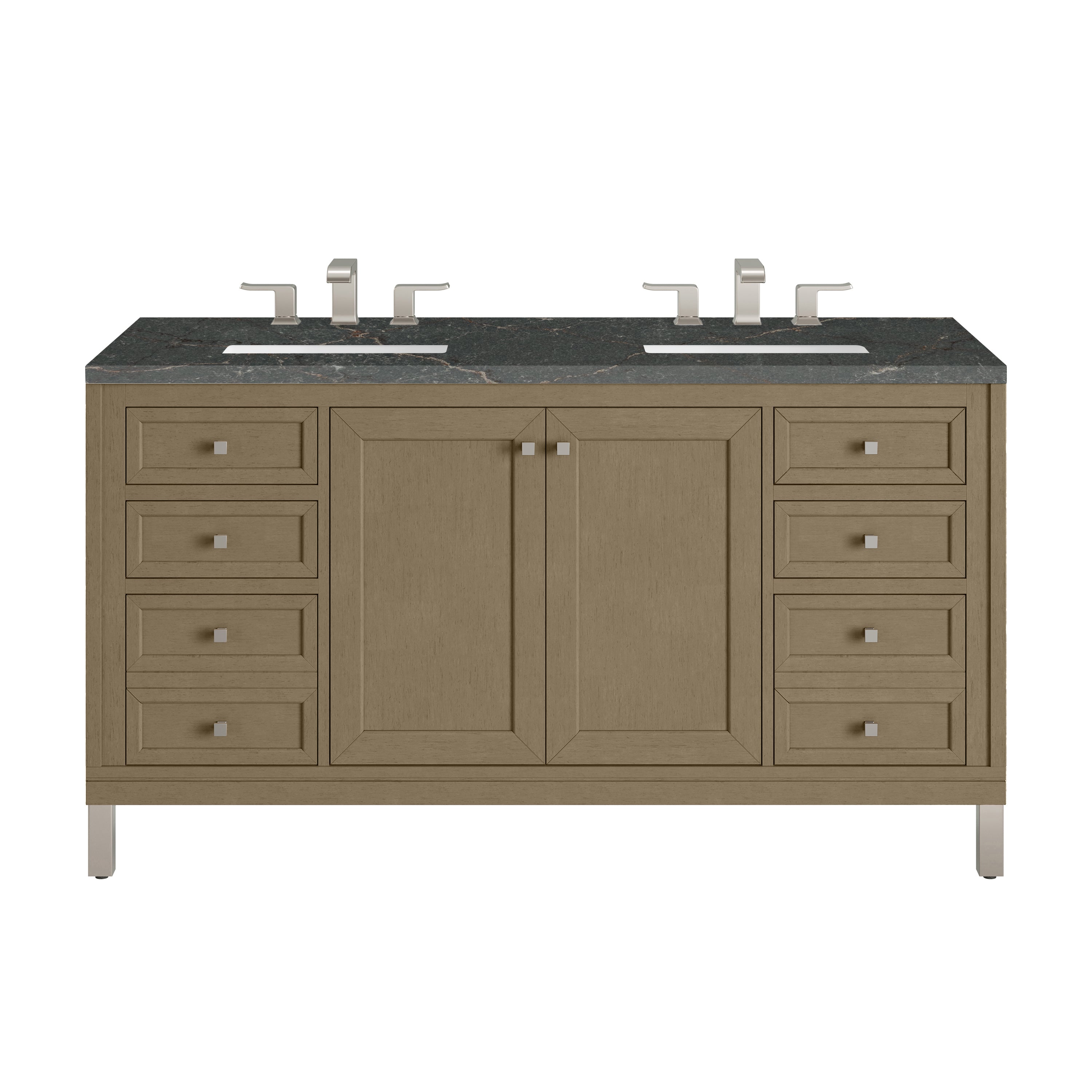 Walnut Whisper / Parisien Bleu - 3 Faucet Holes