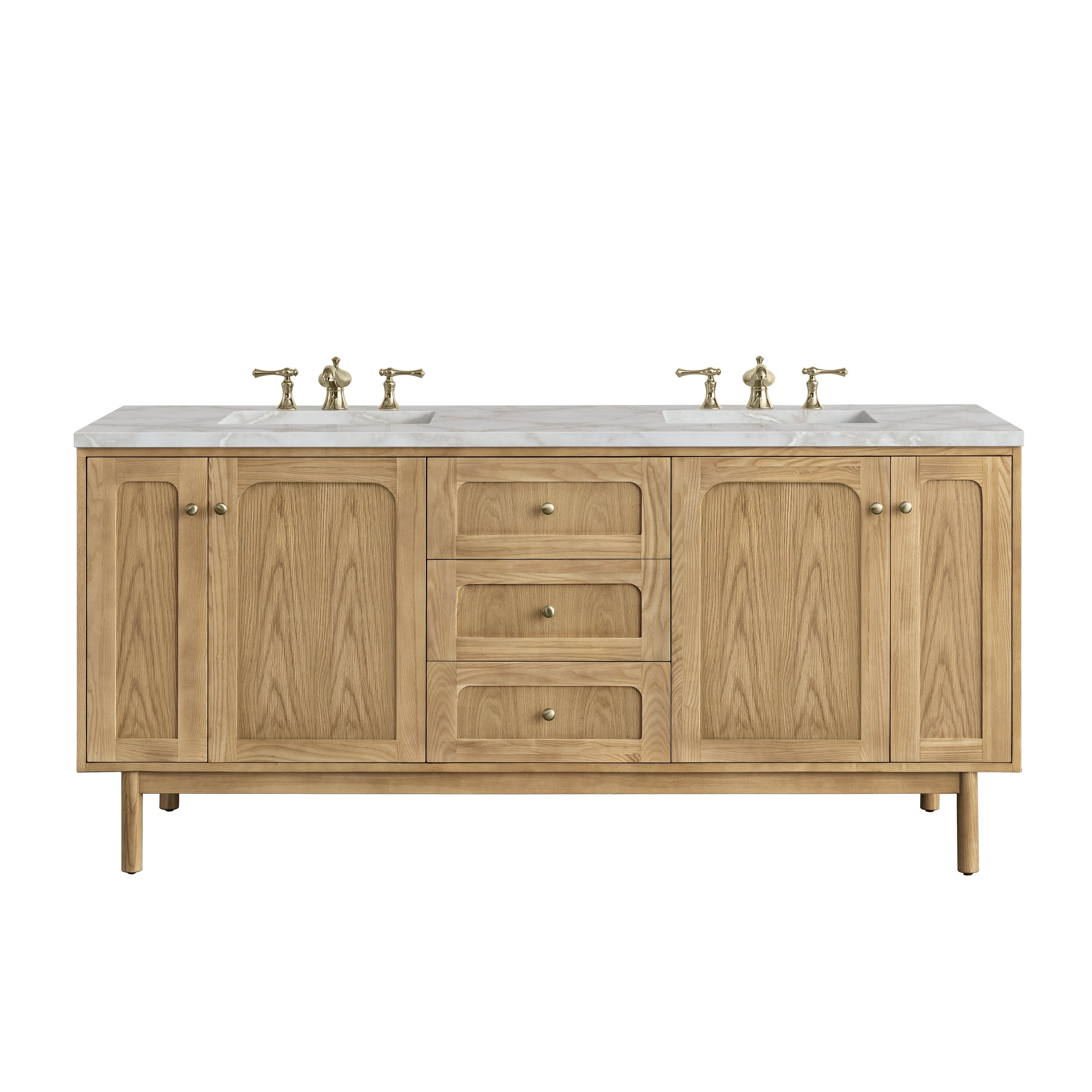 Light Natural Oak / Victorian Silver - 3 Faucet Holes