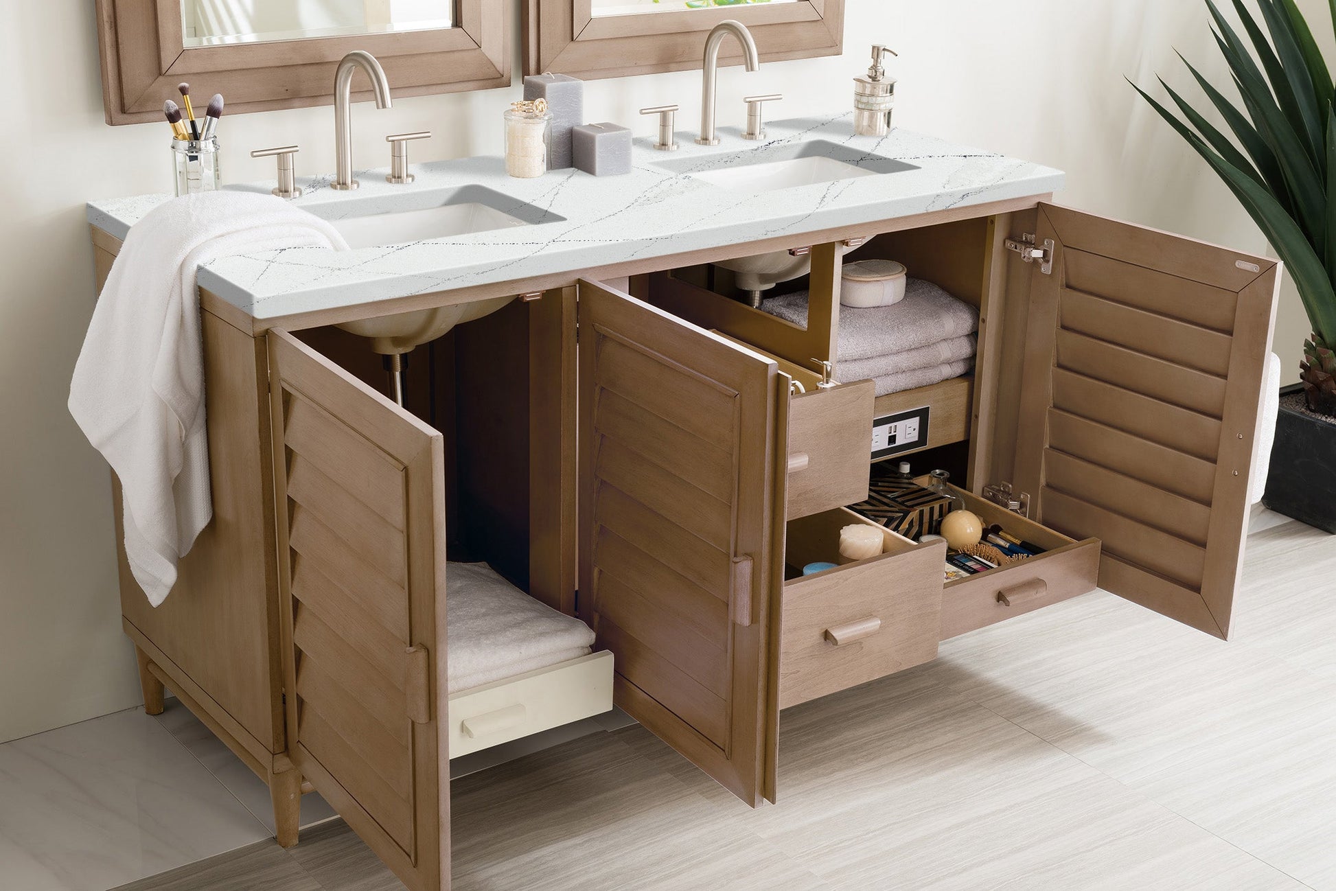 Whitewashed Walnut / Ethereal Noctis - 3 Faucet Holes