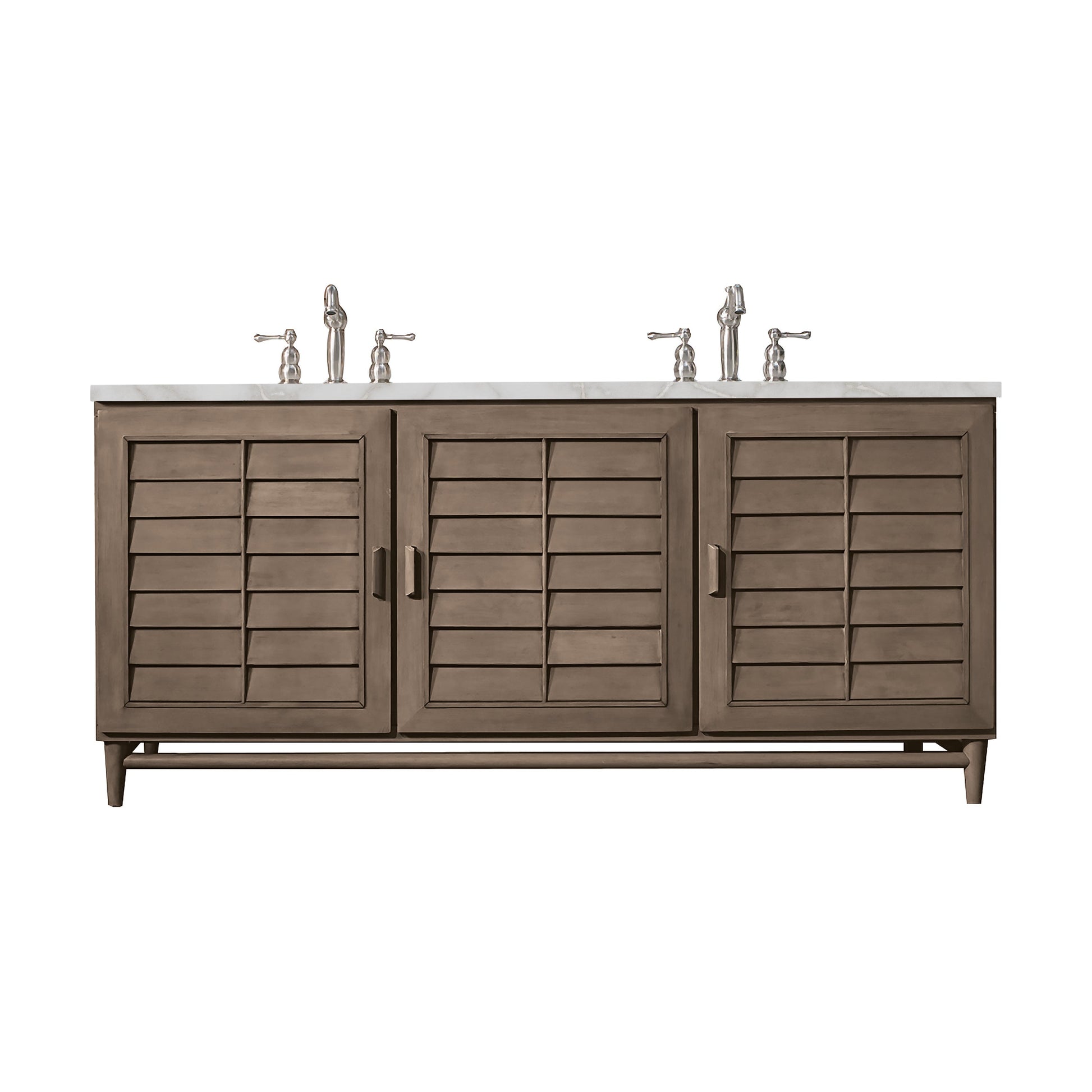 Whitewashed Walnut / Victorian Silver - 3 Faucet Holes
