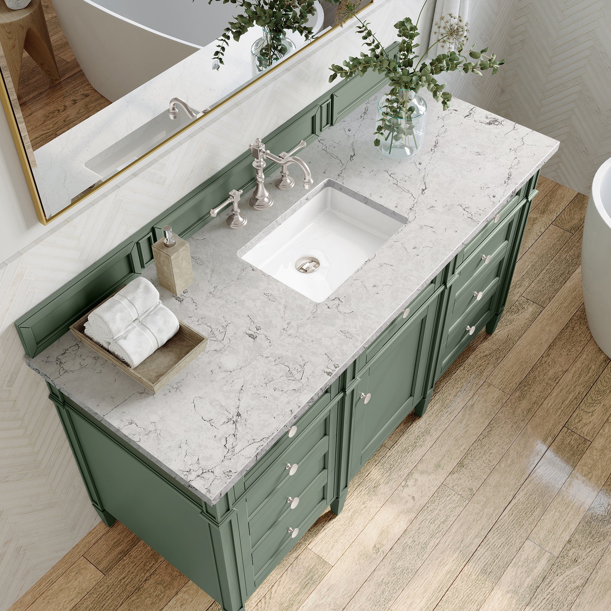 Smokey Celadon / Eternal Jasmine Pearl - 3 Faucet Holes