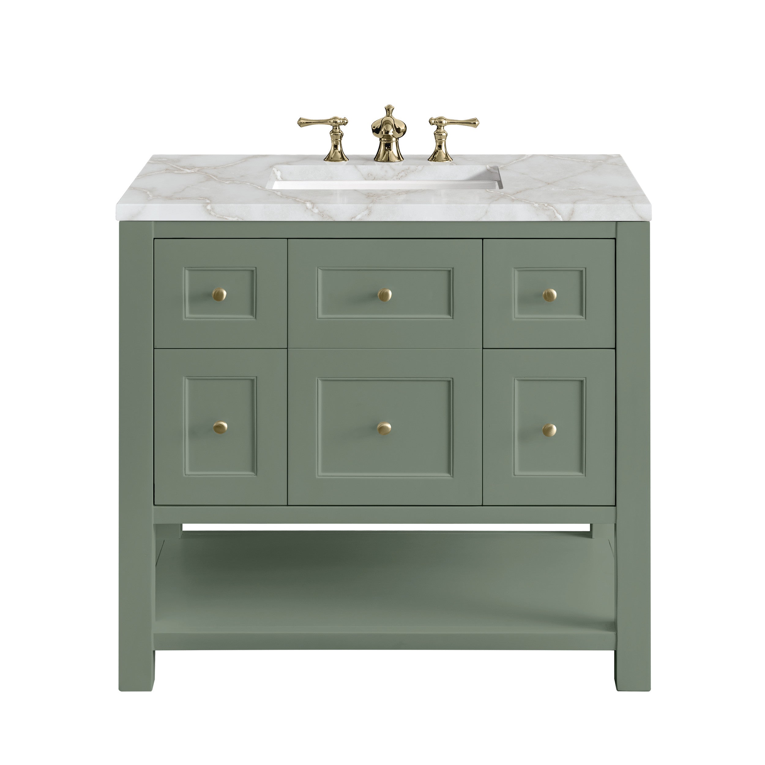 Smokey Celadon / Victorian Silver - 3 Faucet Holes