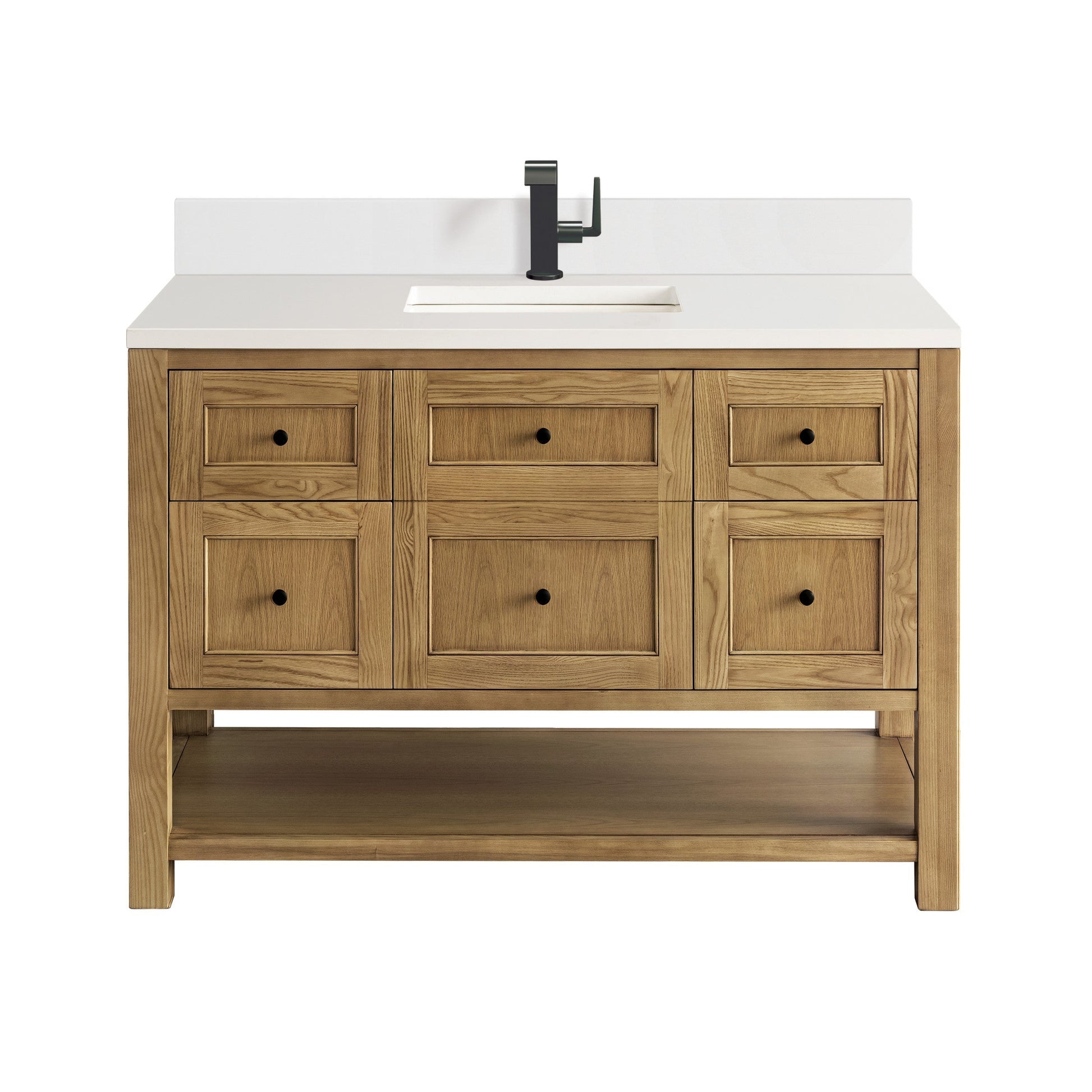 Light Natural Oak / White Zeus - 1 Faucet Hole