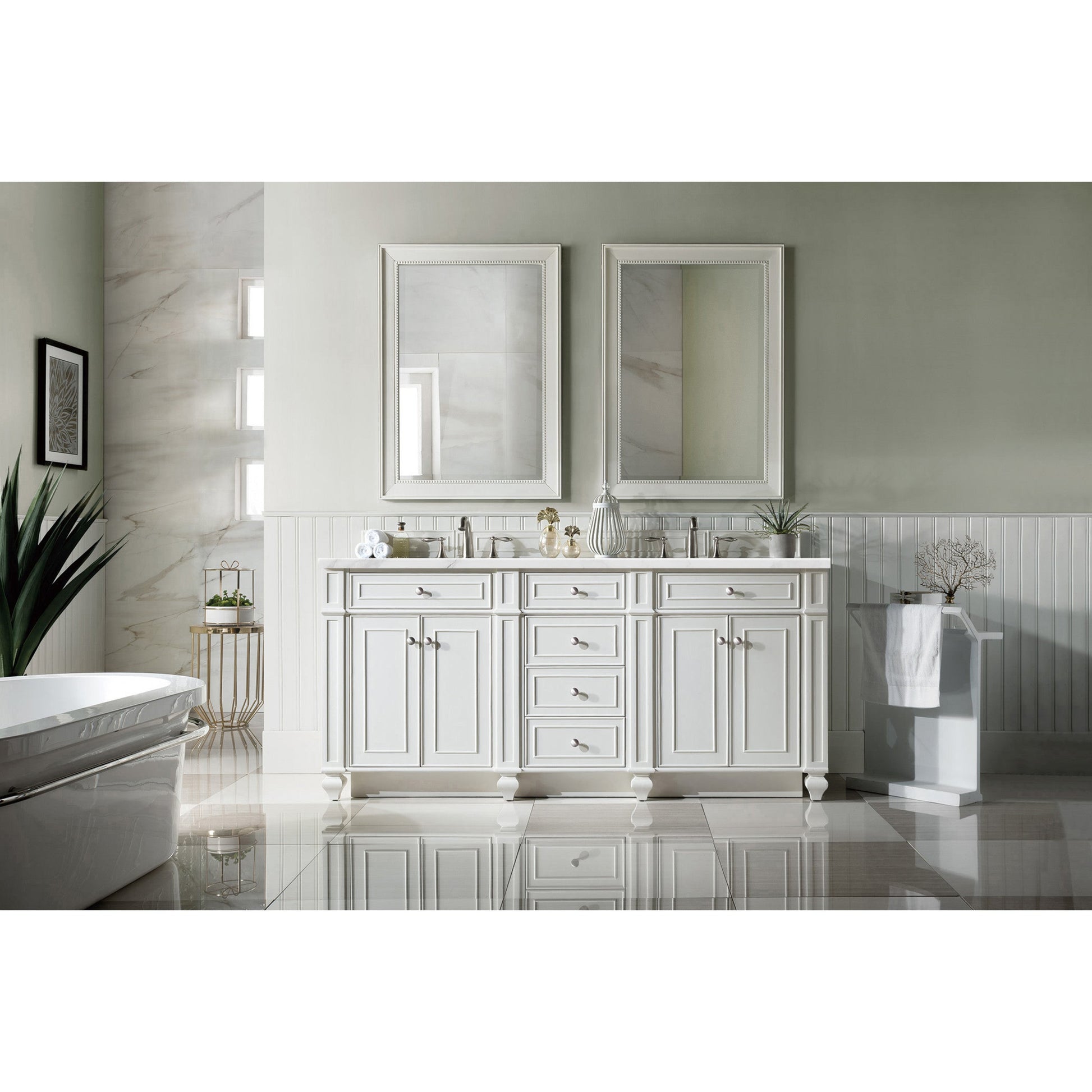Bright White / Carrara White - 3 Faucet Holes
