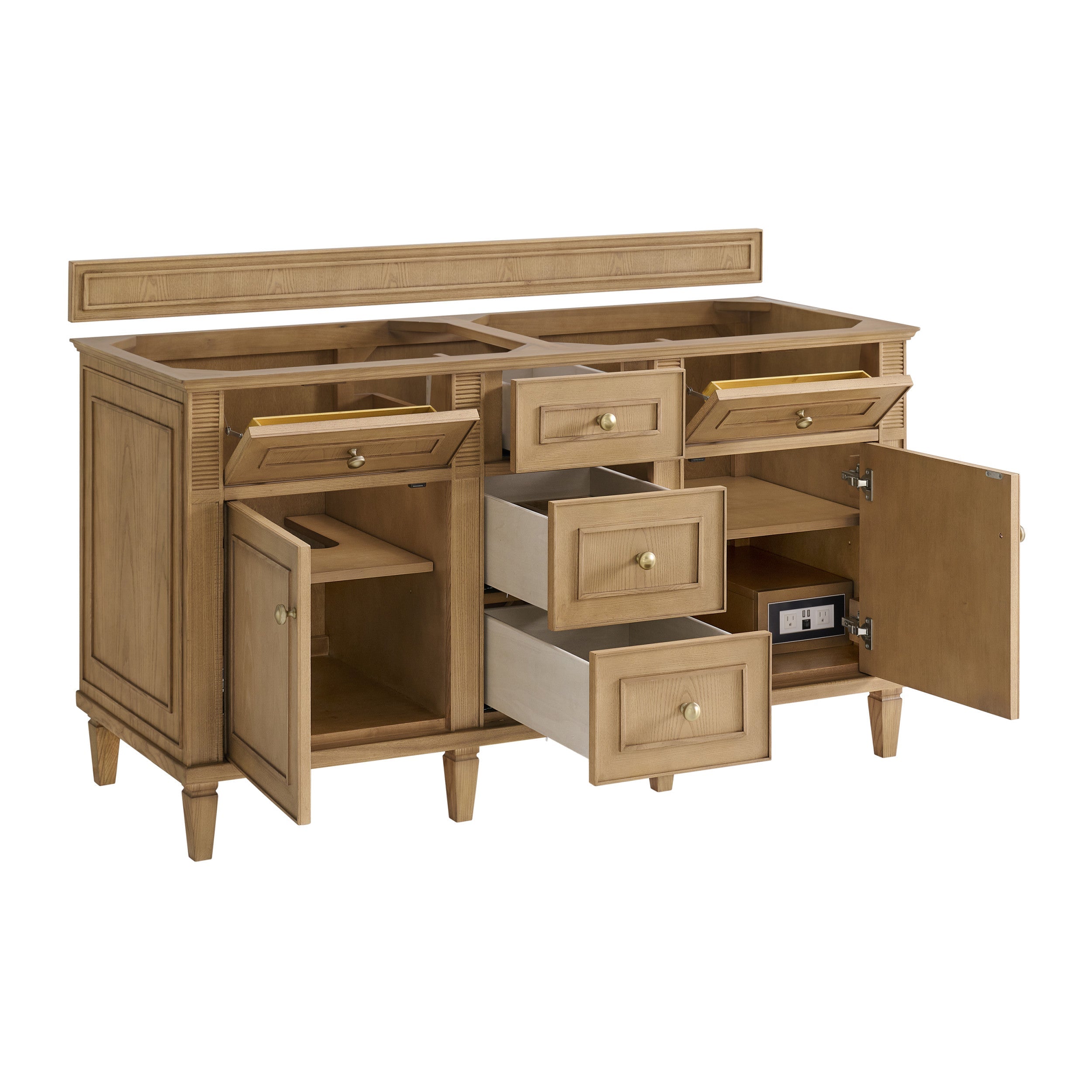 Light Natural Oak / Victorian Silver - 3 Faucet Holes